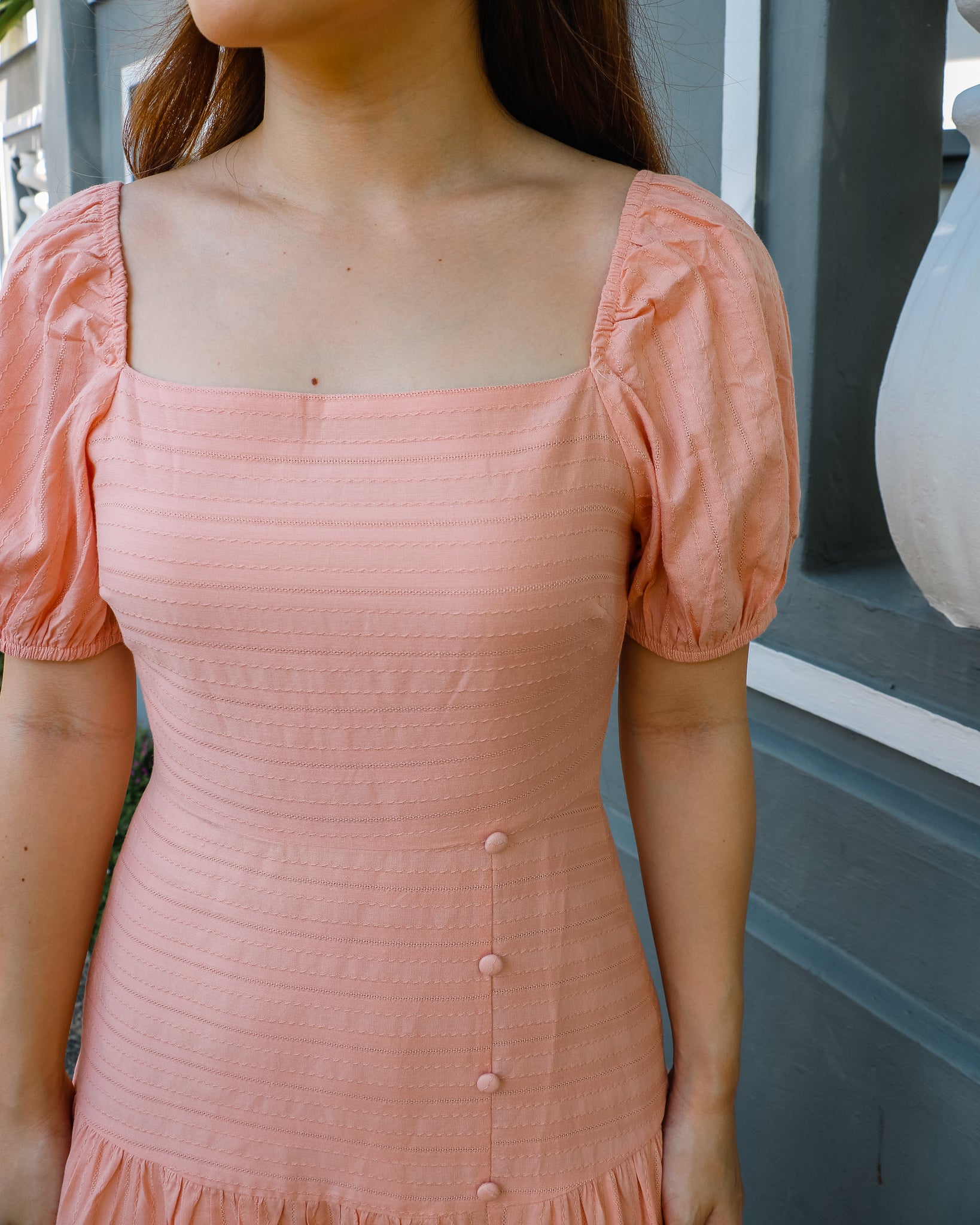 Ariel Midi Dress in French Rose