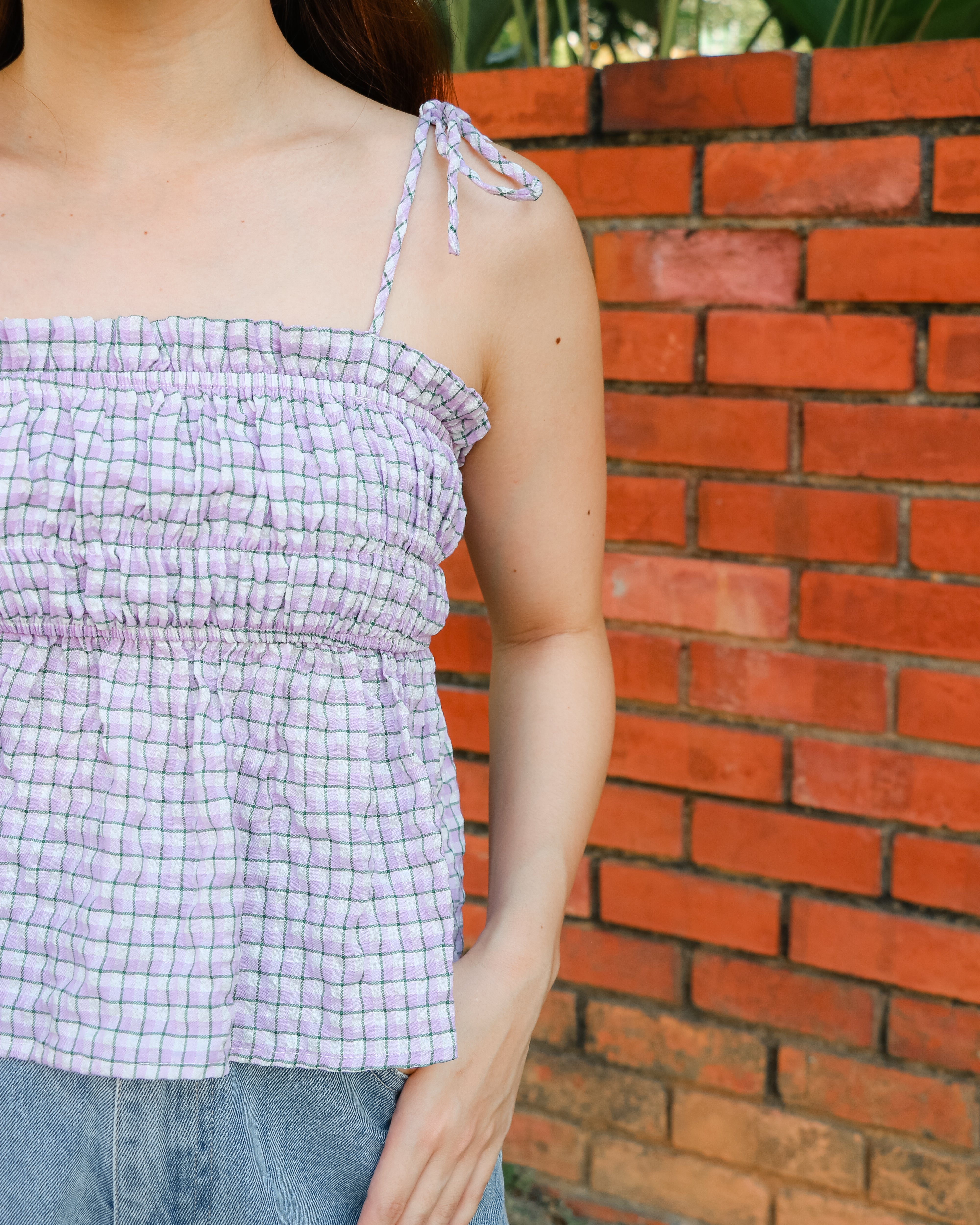Keira Empire Top in Lavender