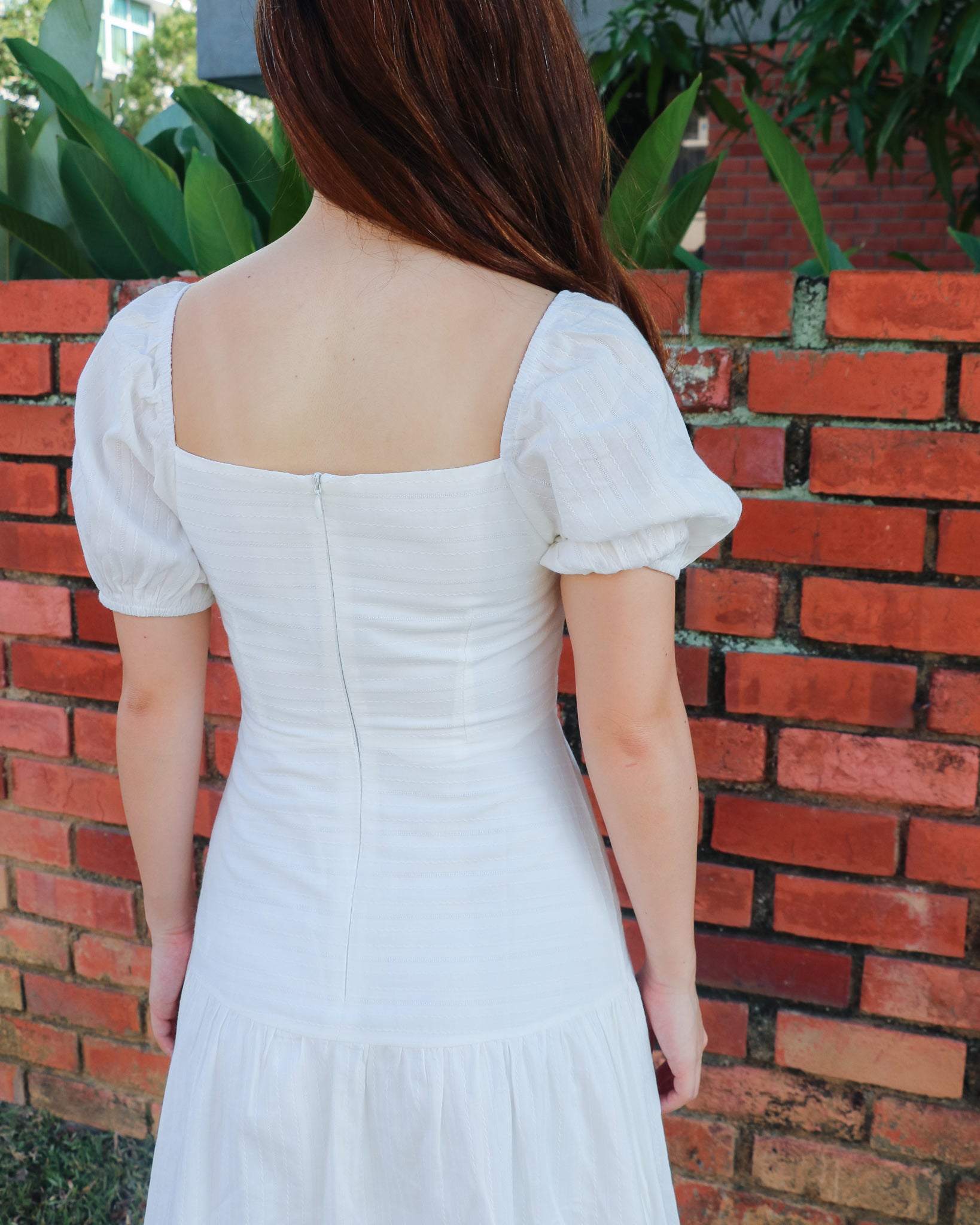 Ariel Midi Dress in White