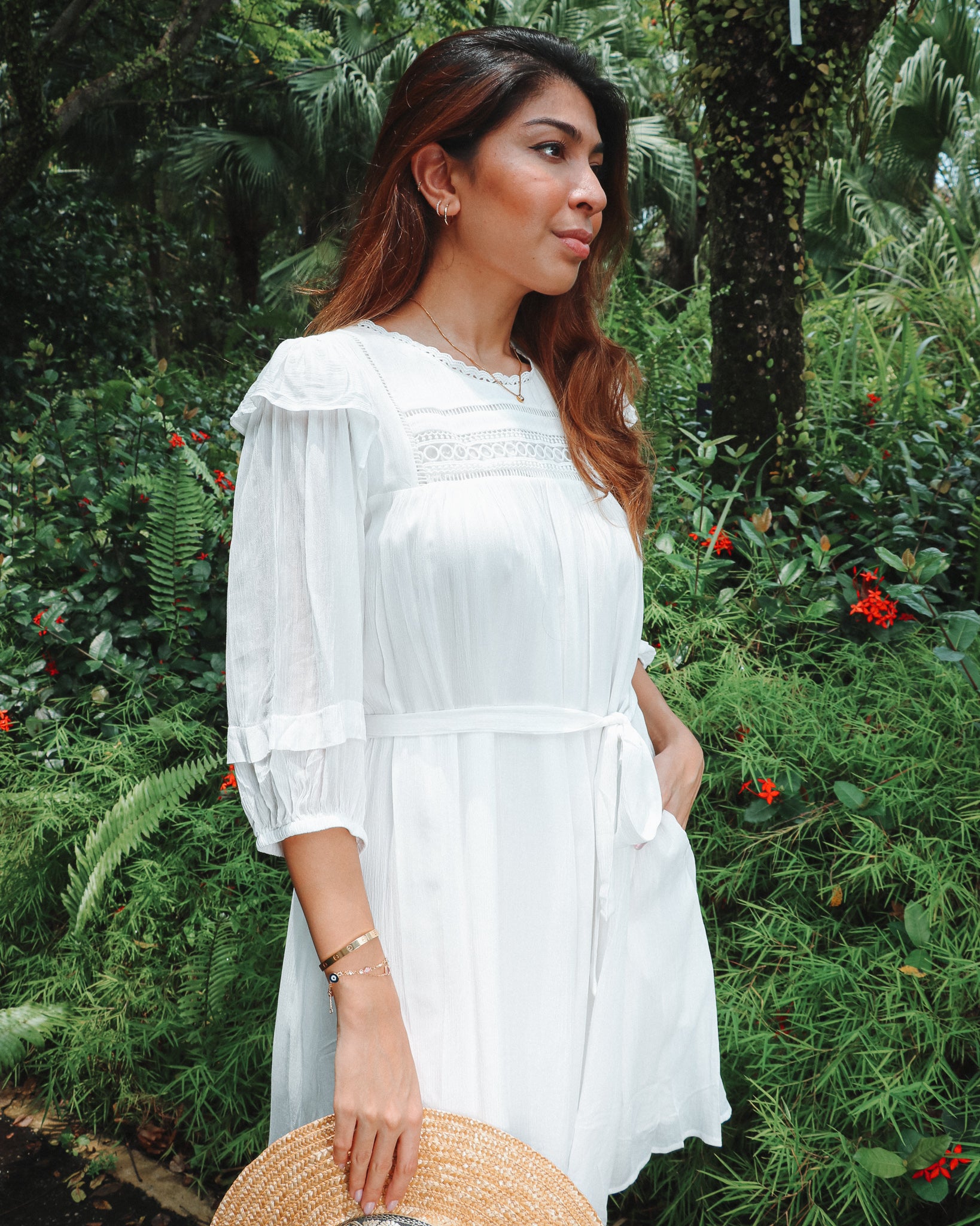 Charlene Dress in White