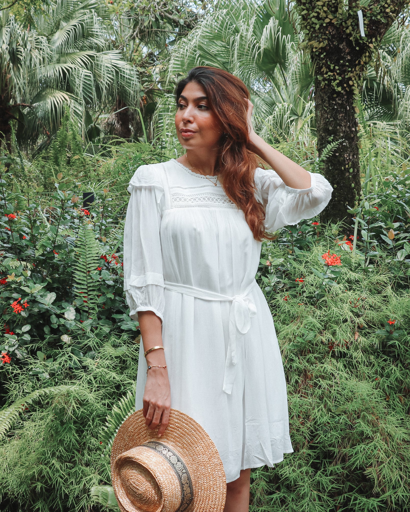 Charlene Dress in White