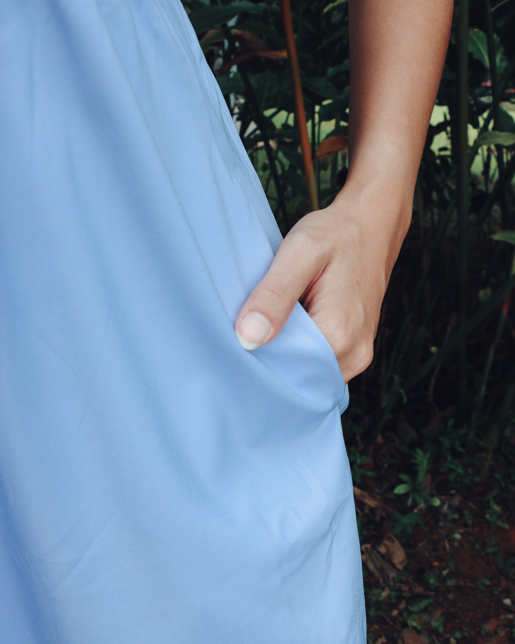 Hannah Dress Romper in Blue