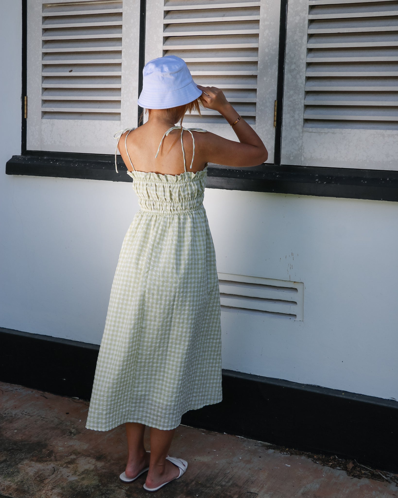 Bella Dress in Apple Green