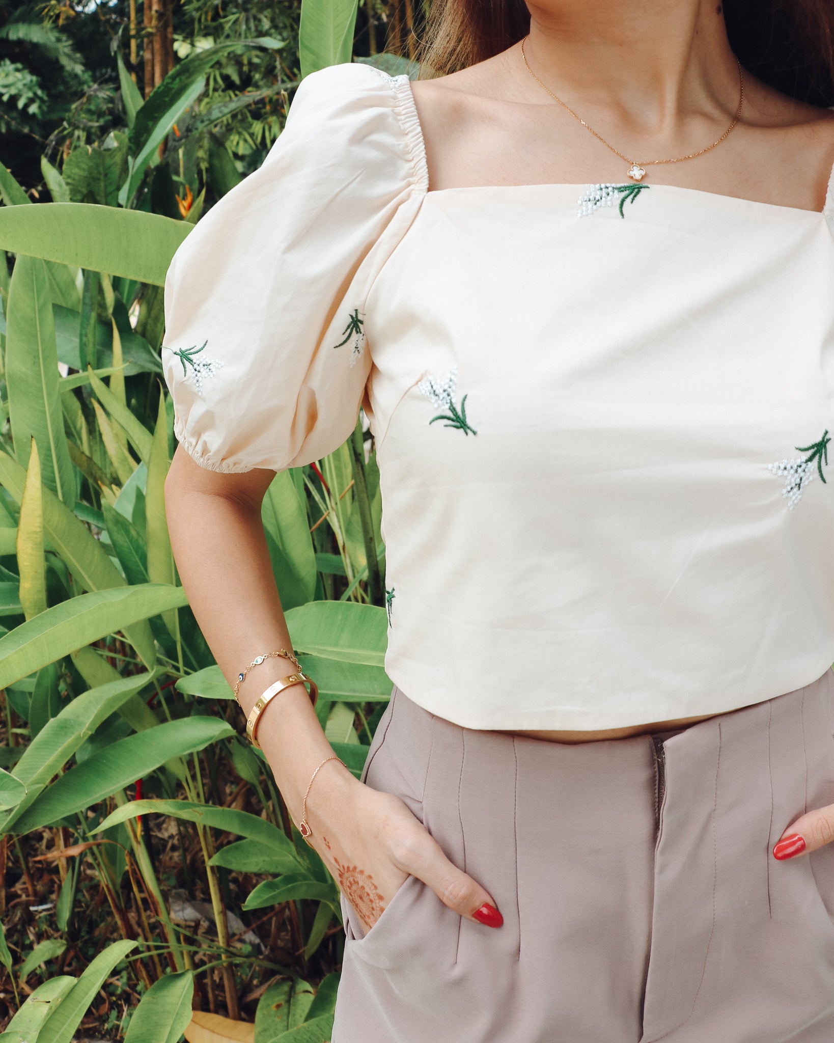 Eloise Top in Cream