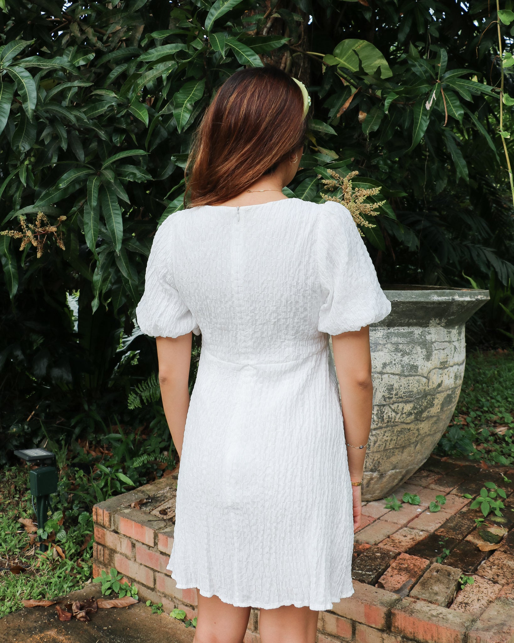 Rebecca Dress Romper in White