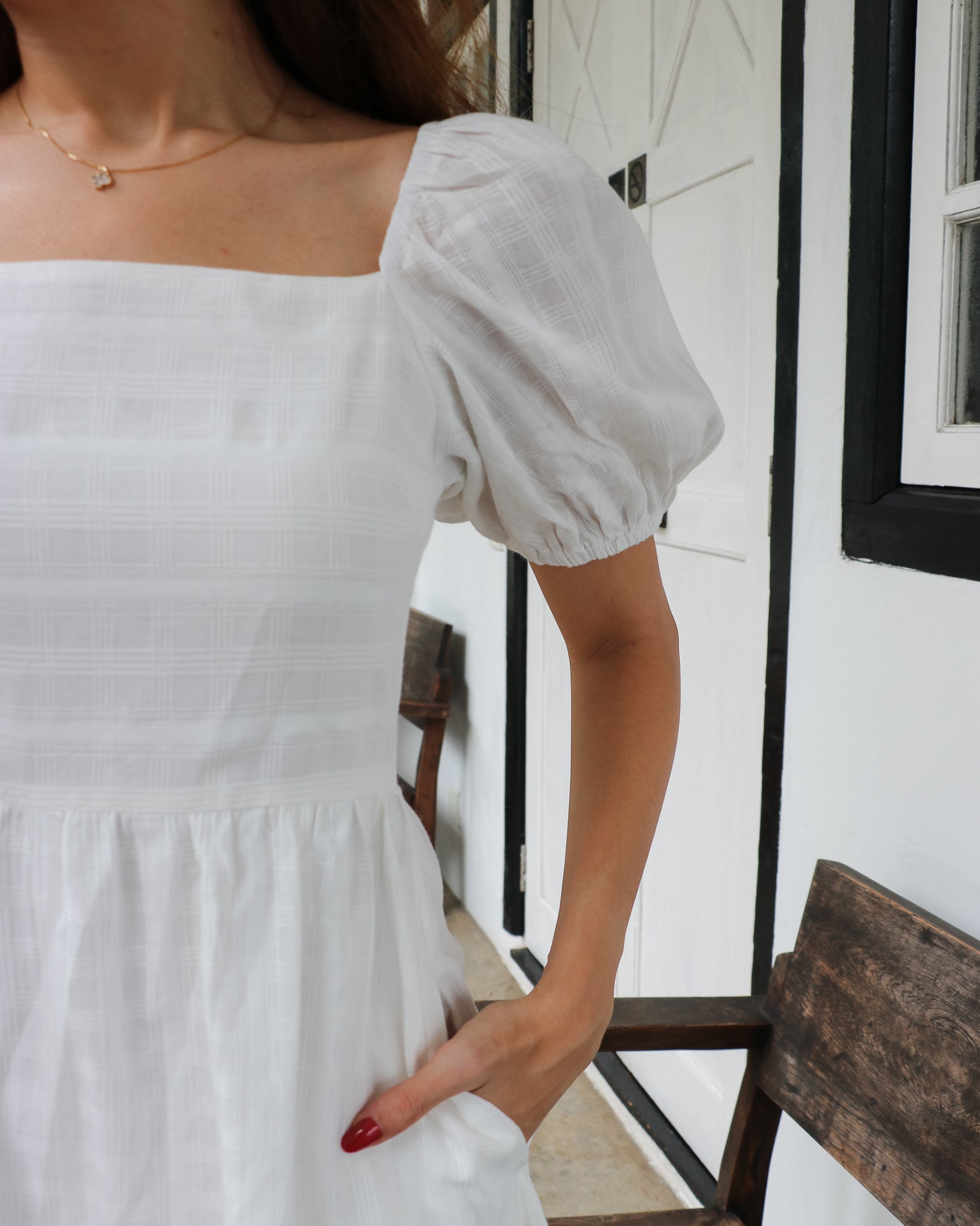 Giselle Dress Romper in White