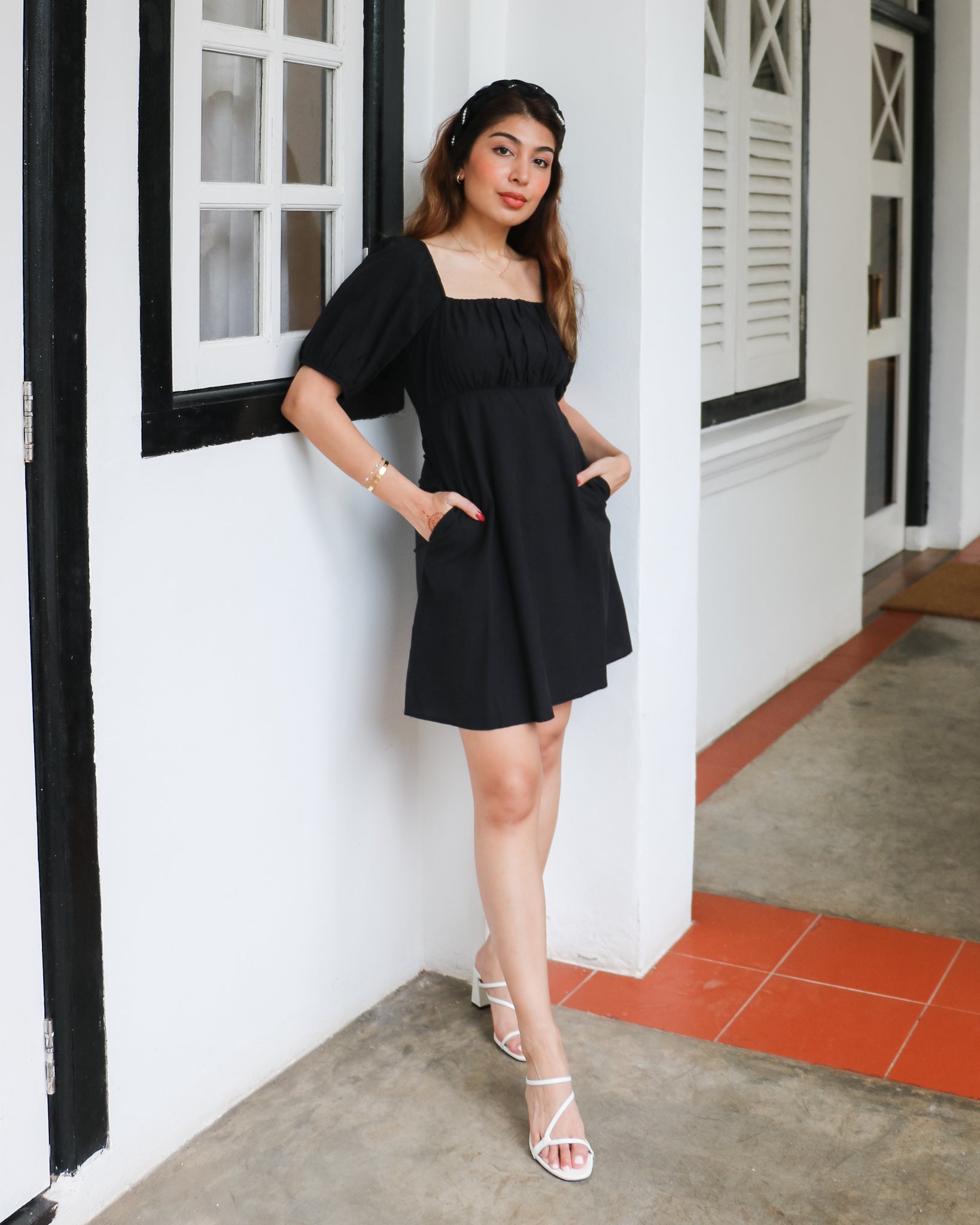 Kendall Dress Romper in Black