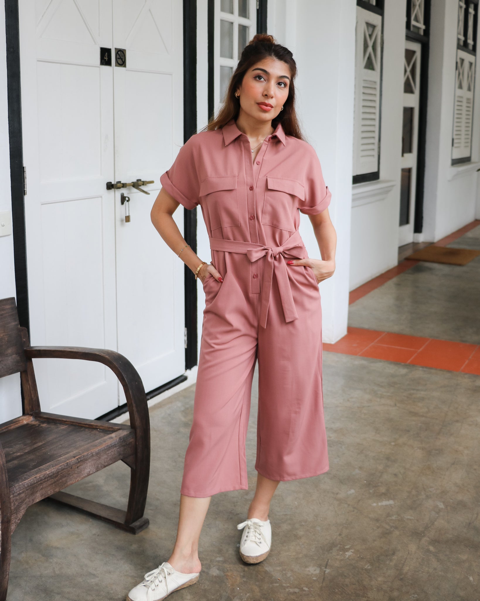 Paige Jumpsuit in Rosewood