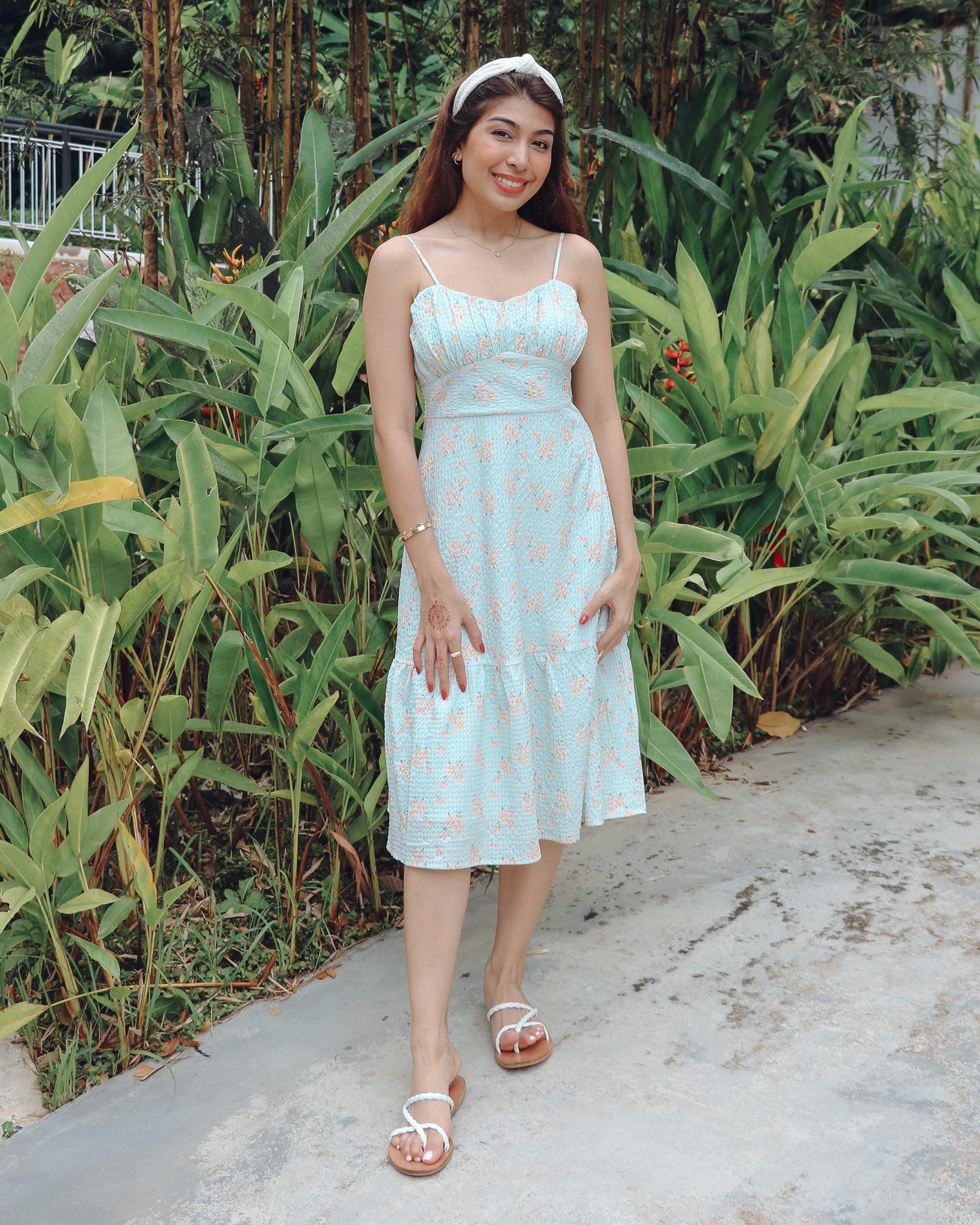 Mellow Floral Dress in Blue
