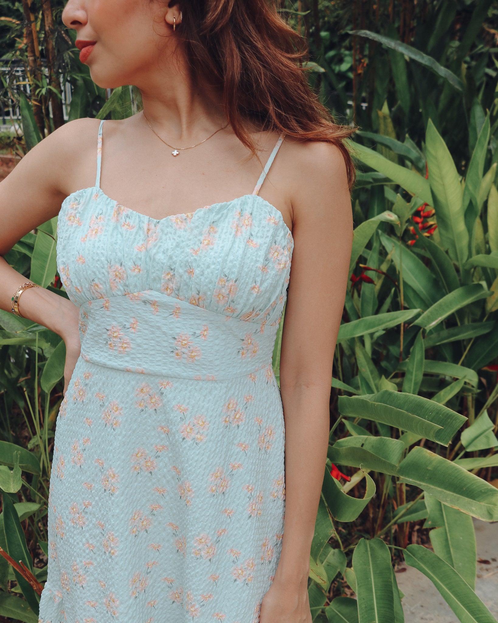 Mellow Floral Dress in Blue