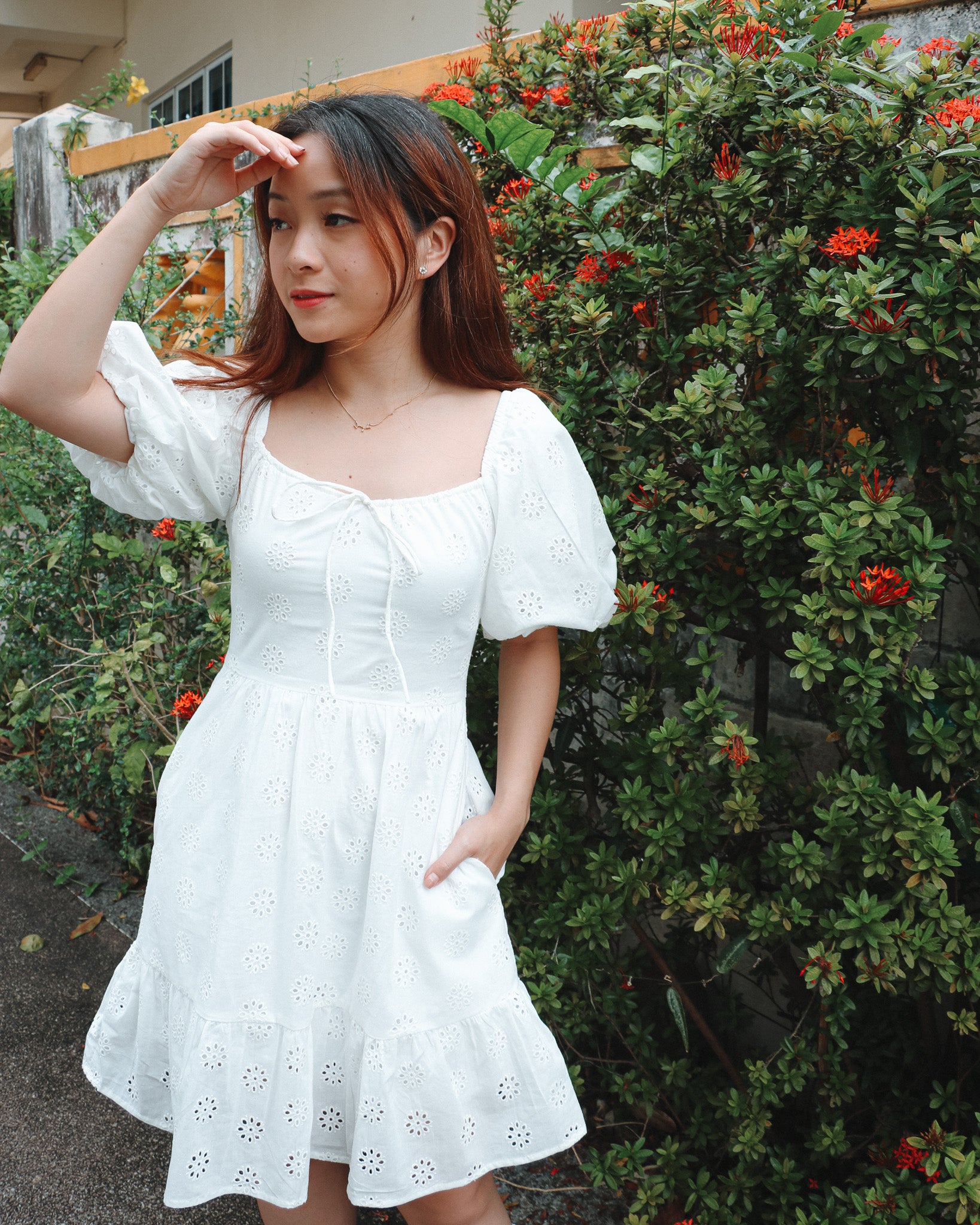 Sabrina Dress Romper in White