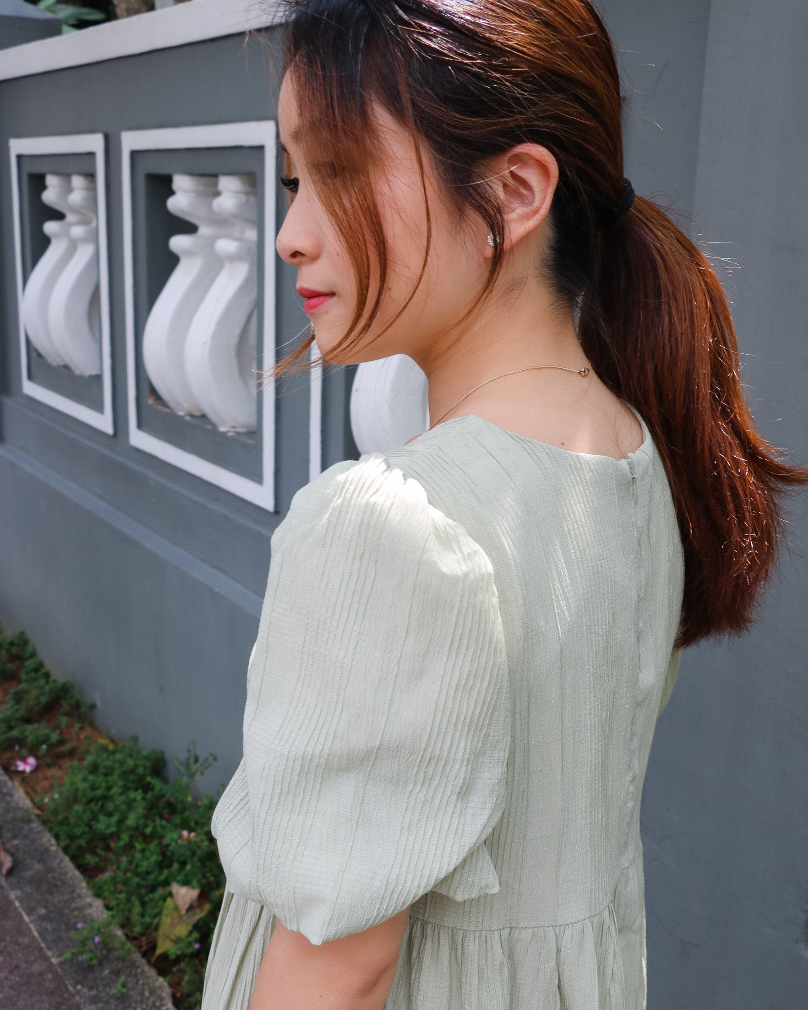 Holly Dress Romper in Sage