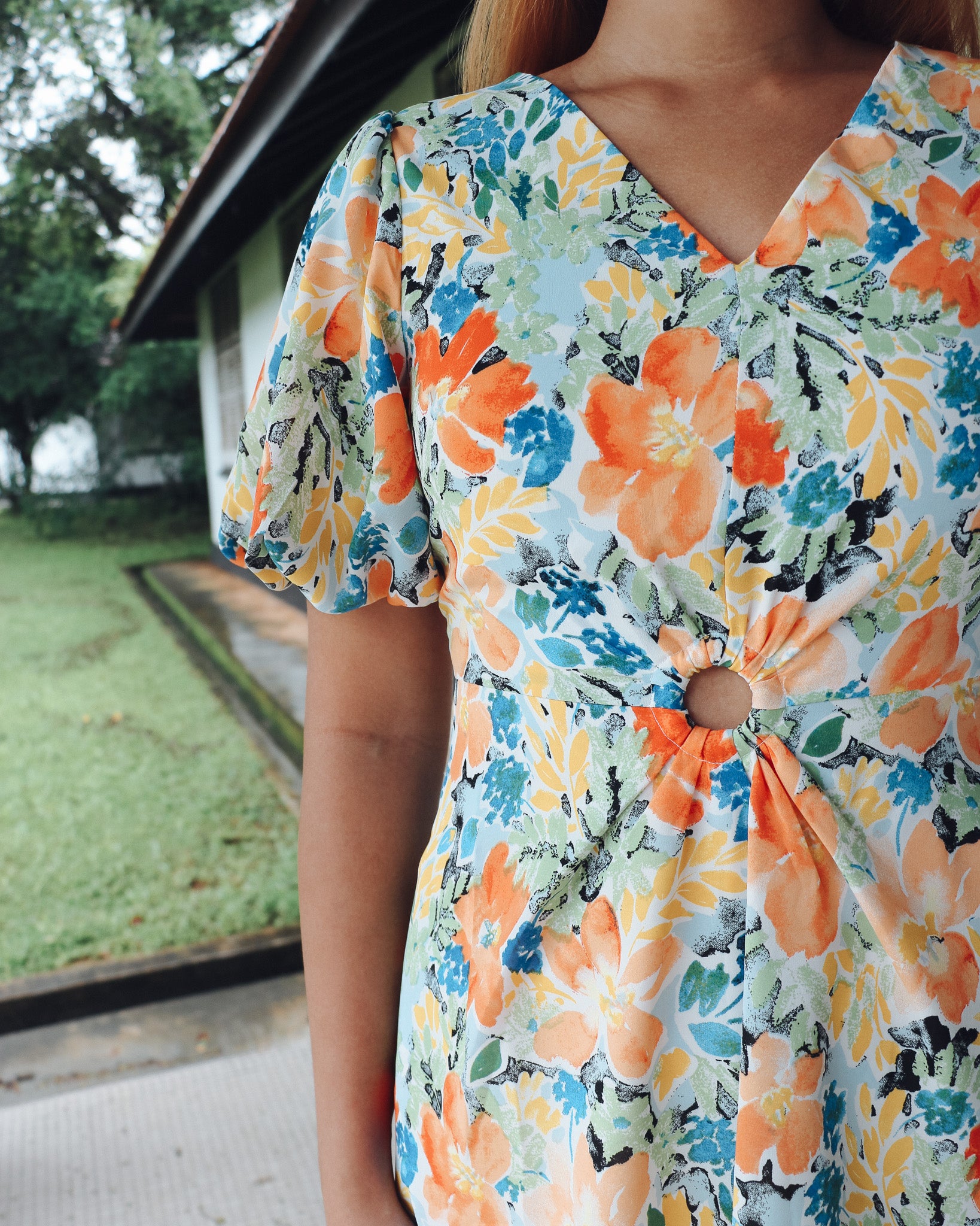 Renae Dress Romper in Floral