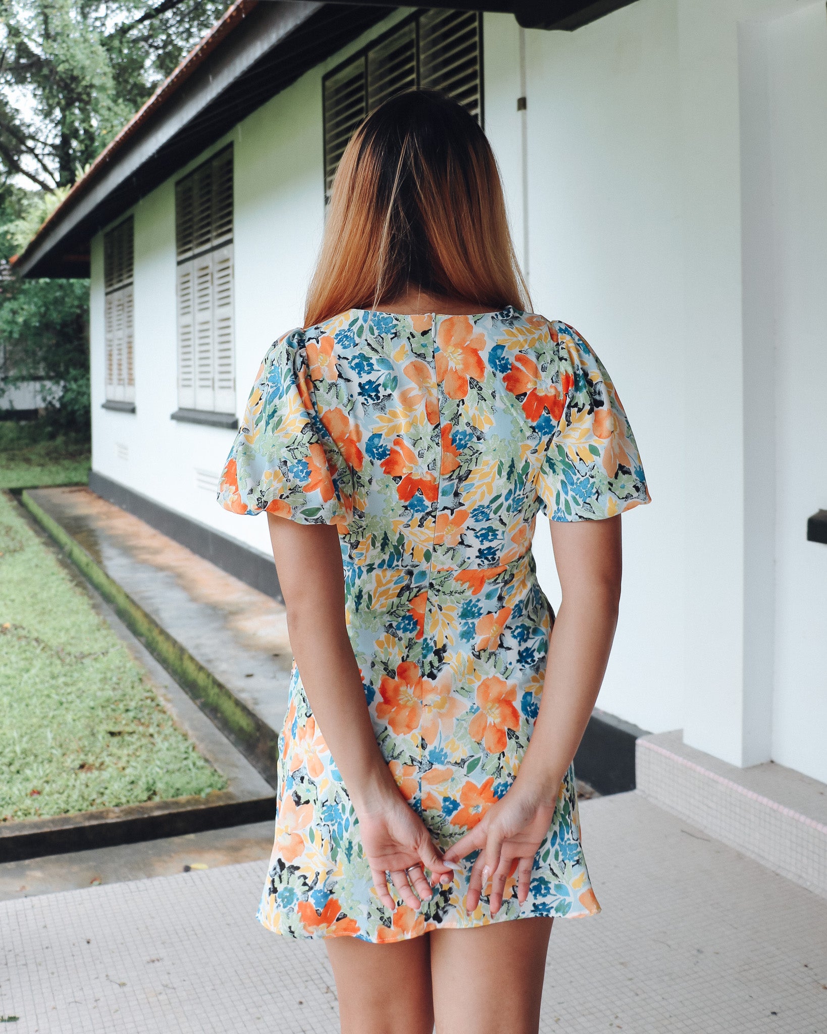 Renae Dress Romper in Floral