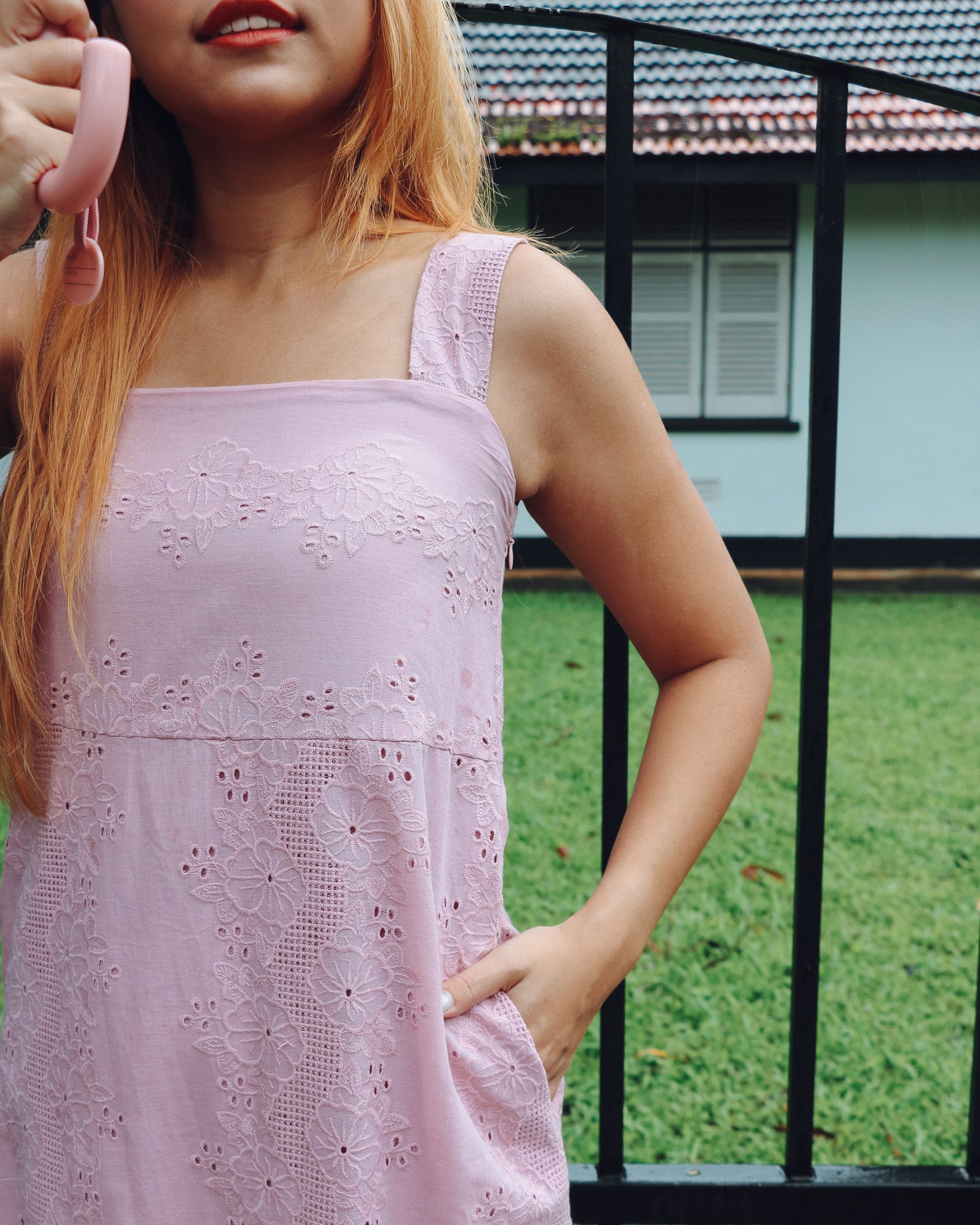 Gracie Dress in Dusty Pink