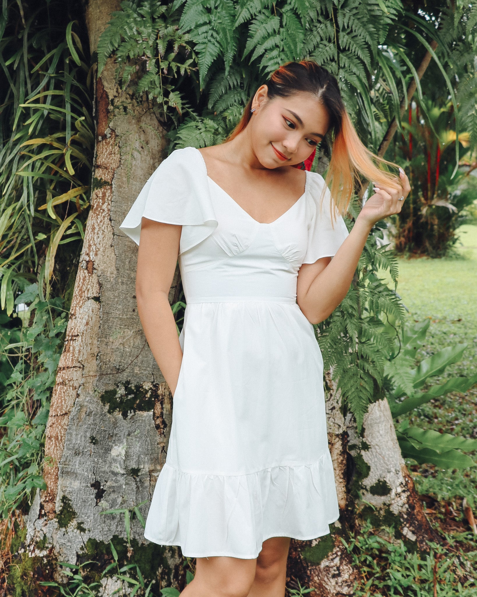 Haelyn Dress Romper in White