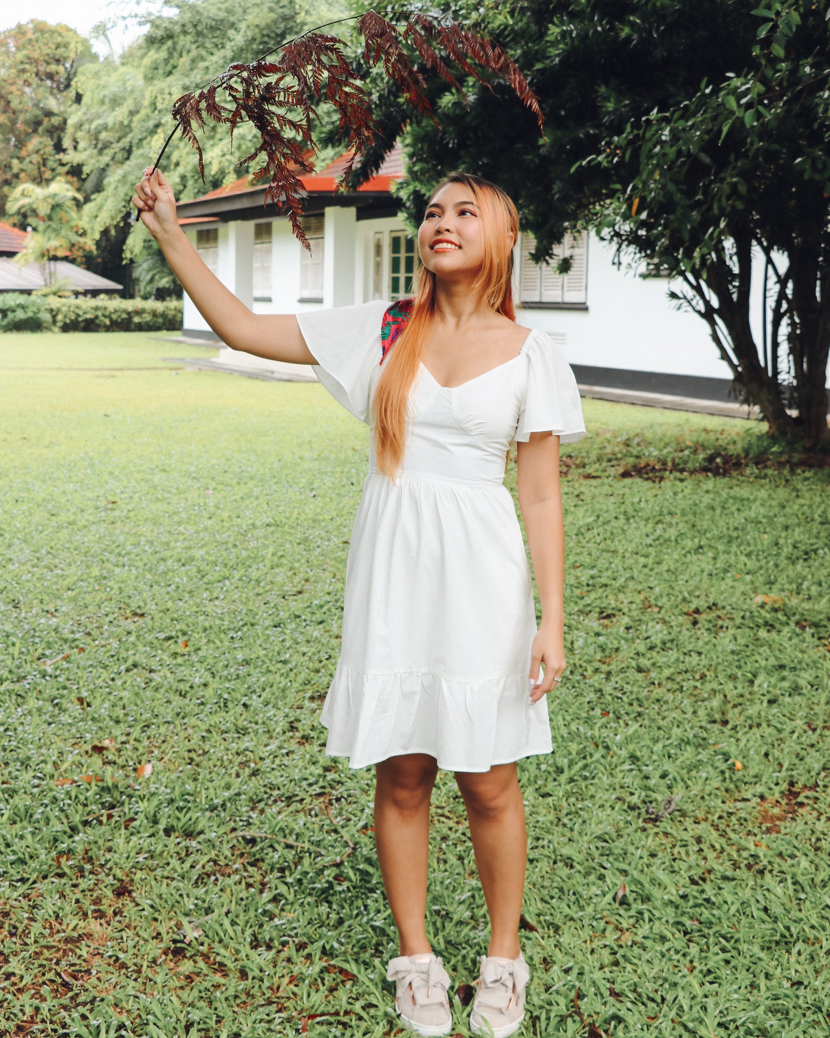 Haelyn Dress Romper in White