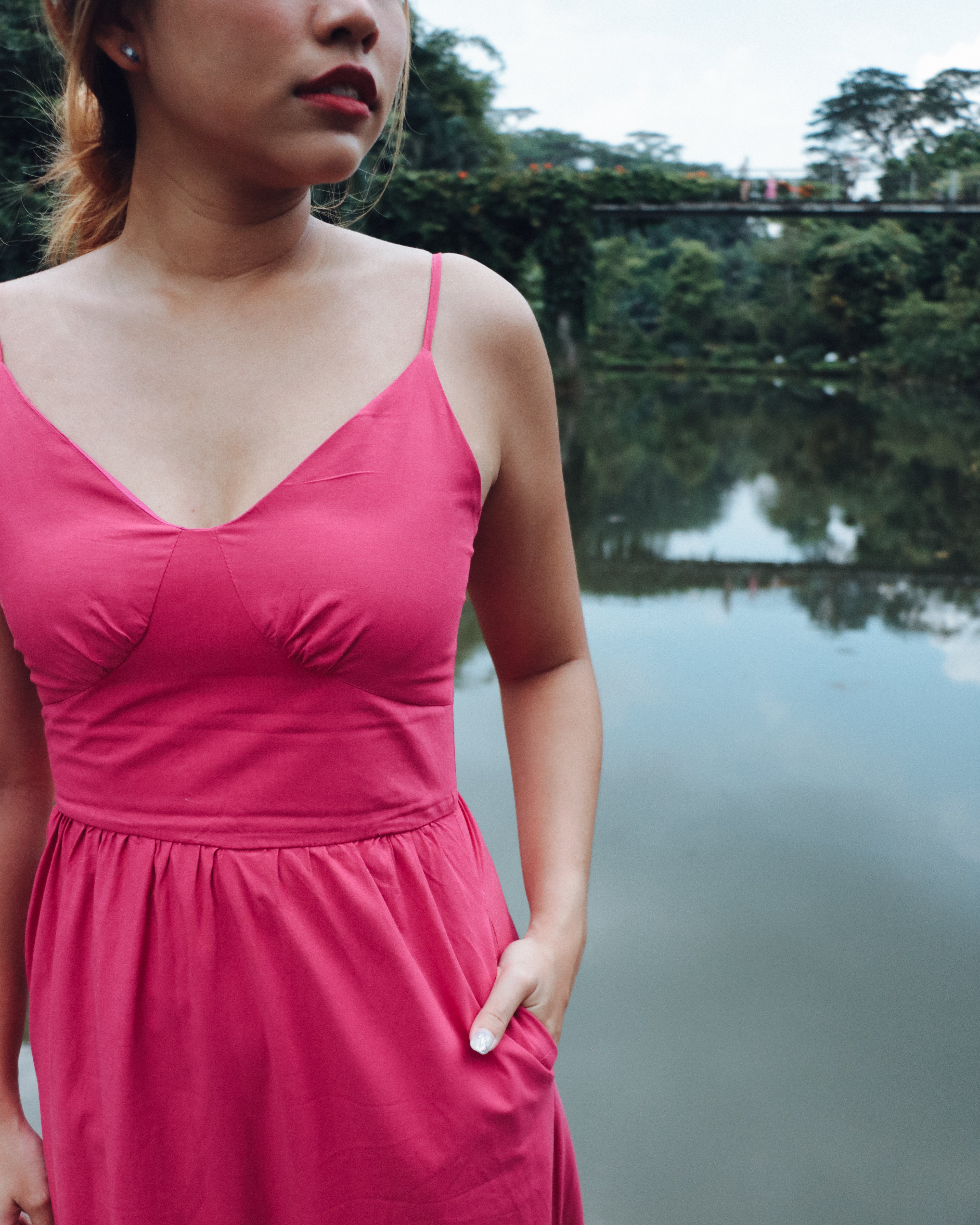 Roxy Dress in Hot Pink