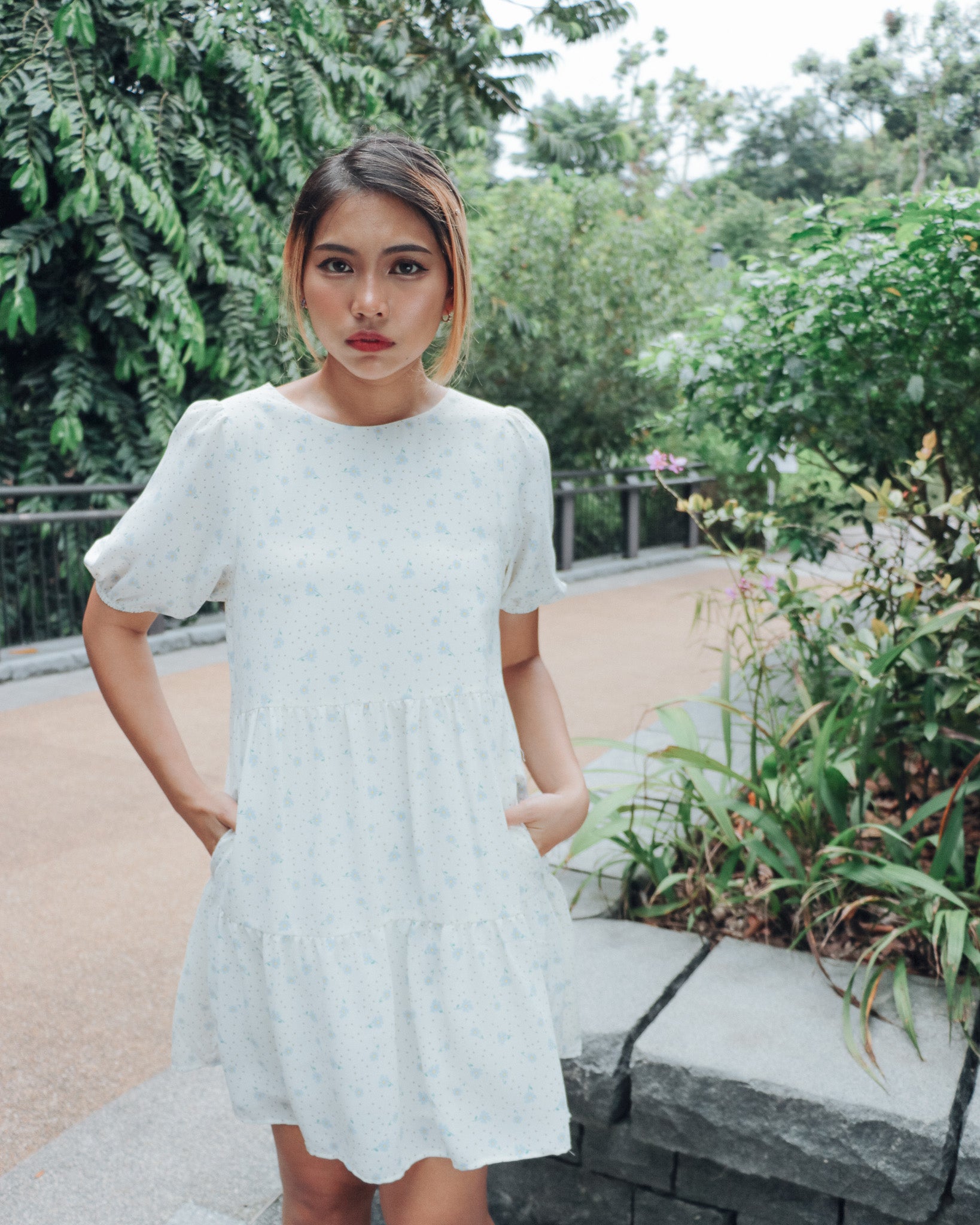 Evie Mini Dress in White