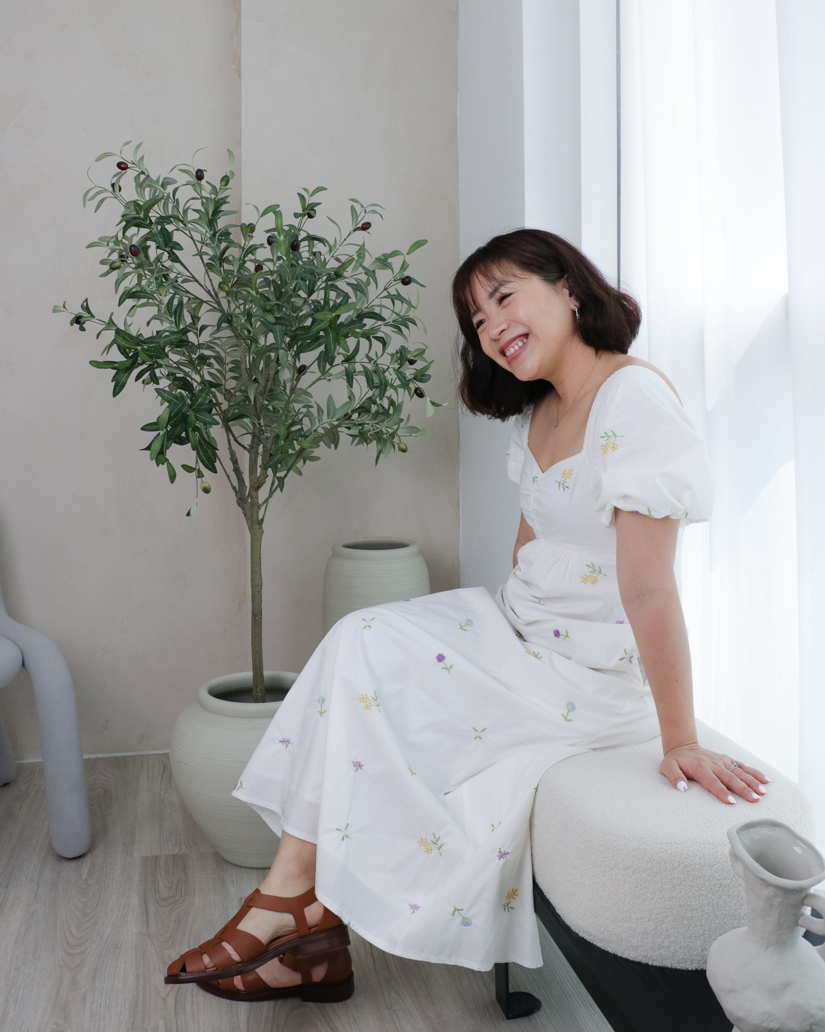 Darlene Dress in White