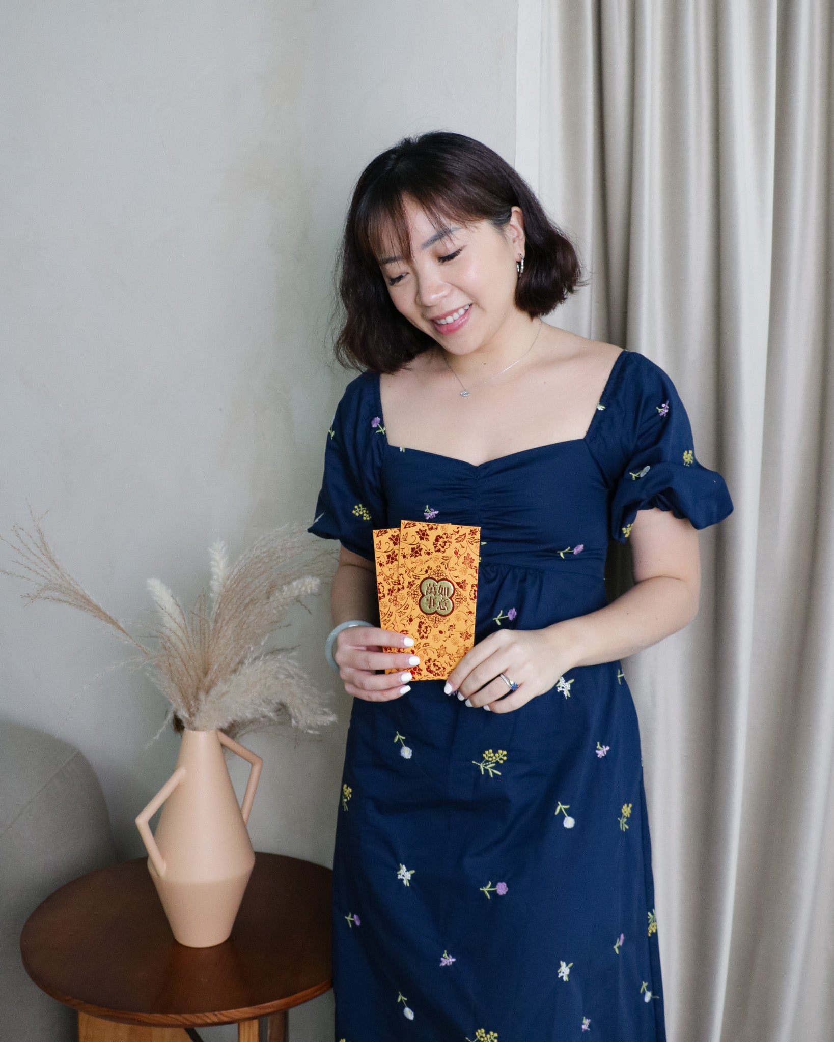 Darlene Dress in Navy Florals