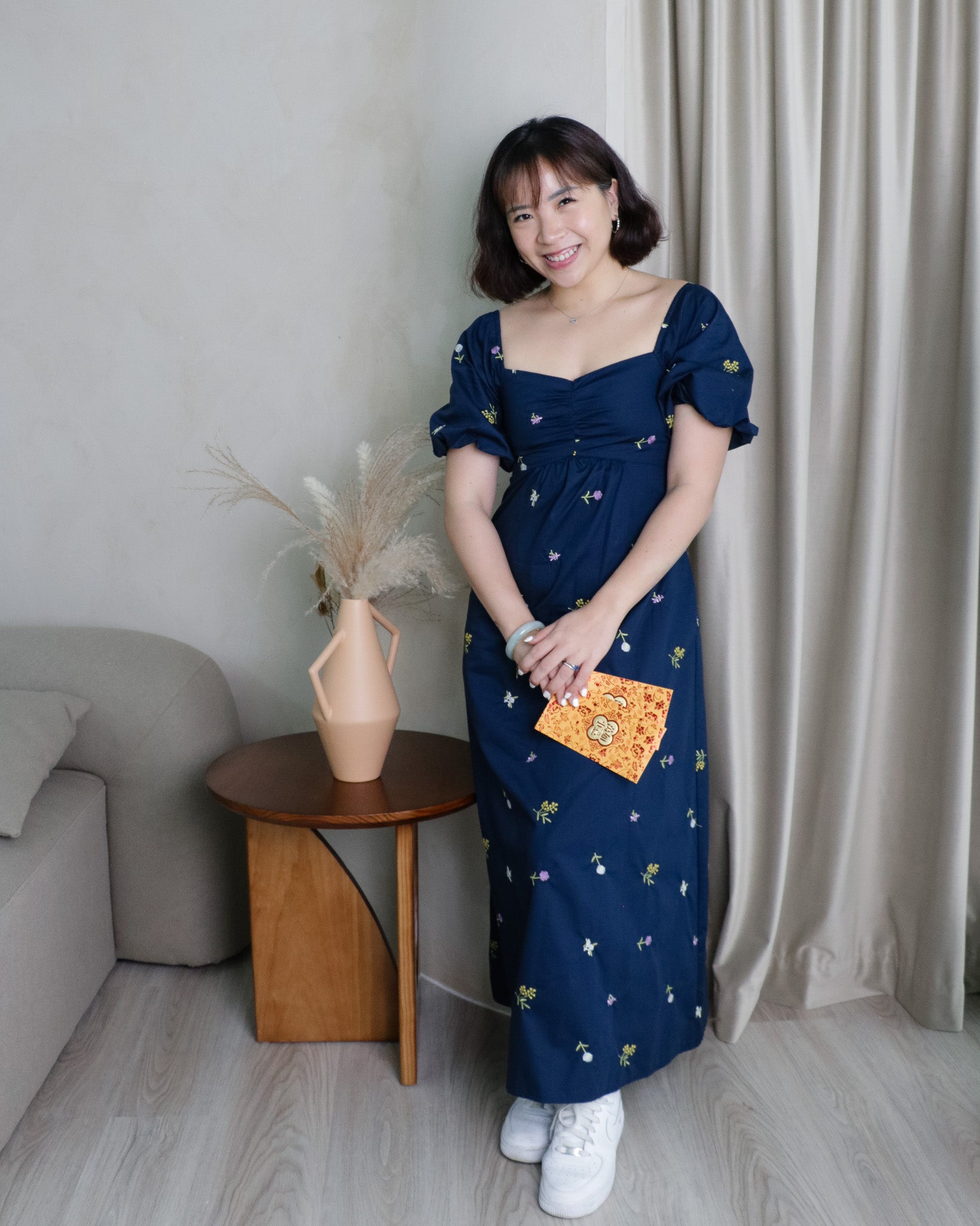 Darlene Dress in Navy Florals