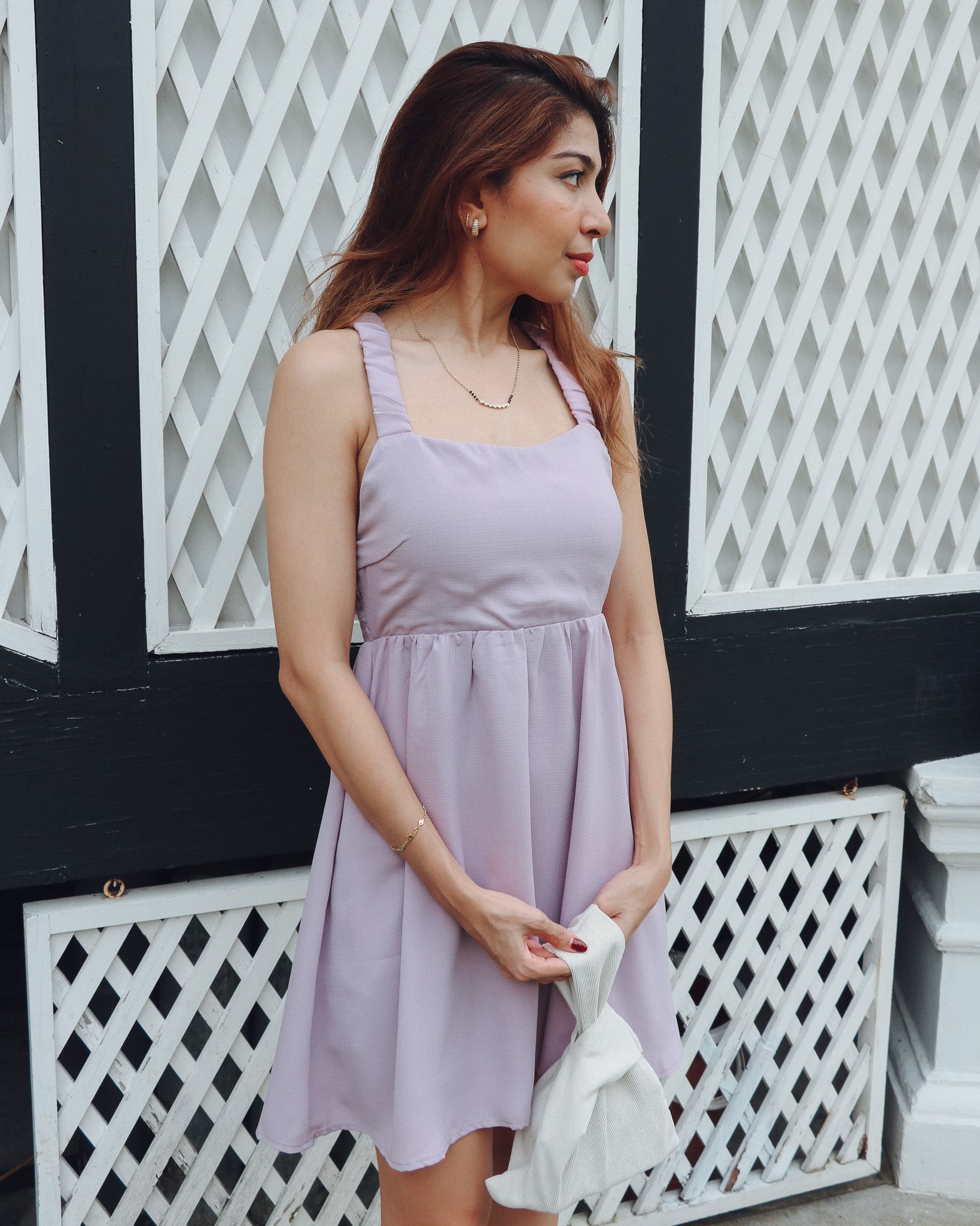 Gladys Dress in Lilac
