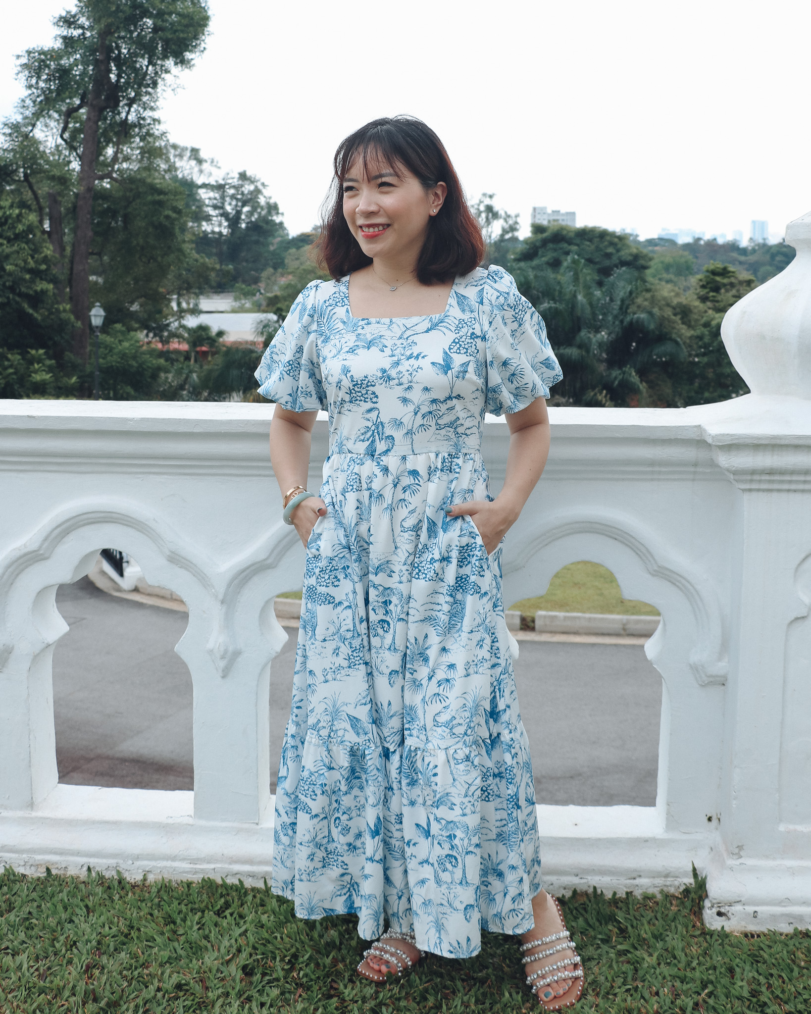 Willow Dress in Porcelain Blue