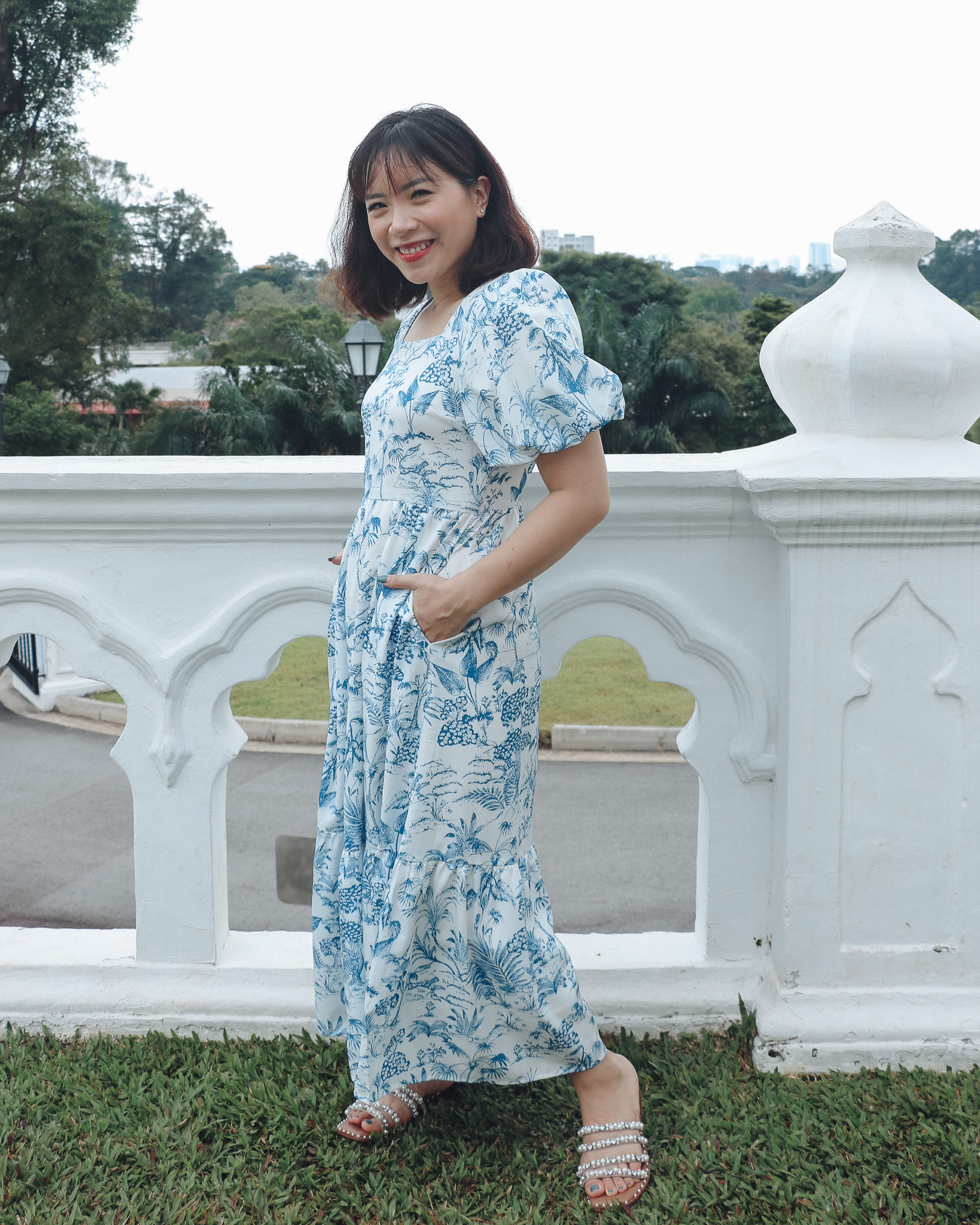 Willow Dress in Porcelain Blue
