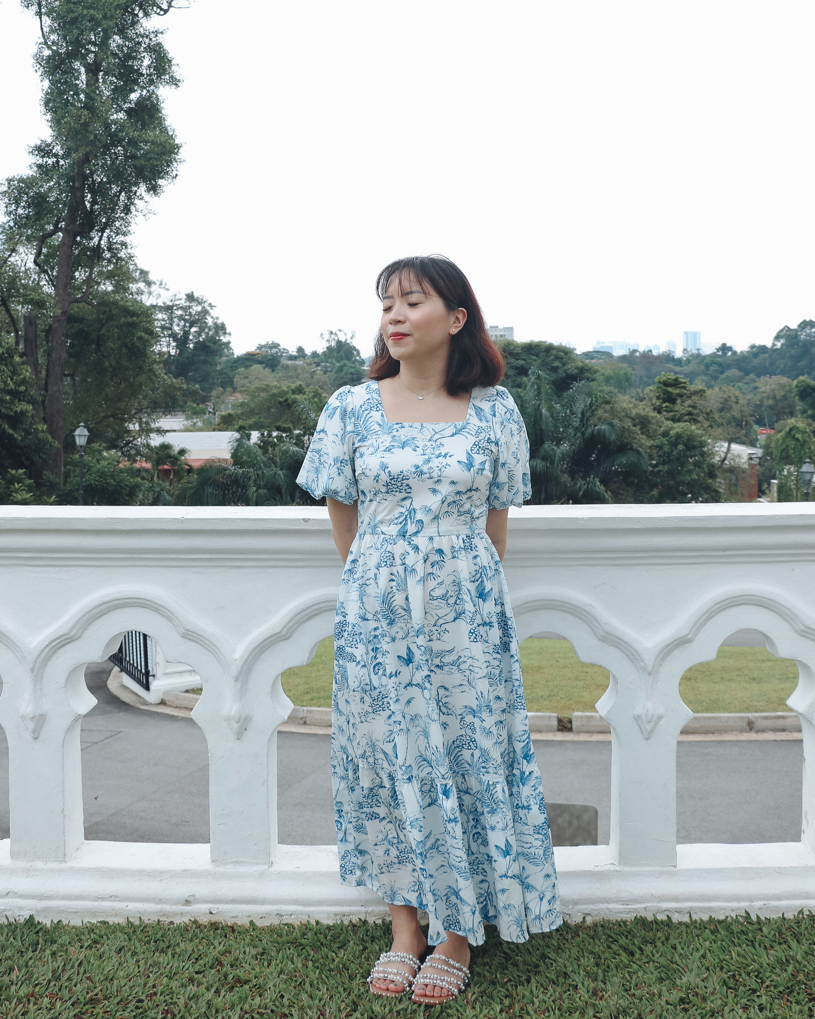 Willow Dress in Porcelain Blue
