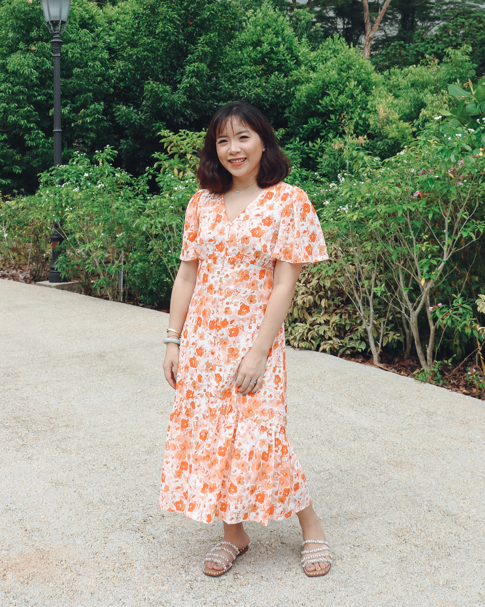 Fiona Dress in Orange