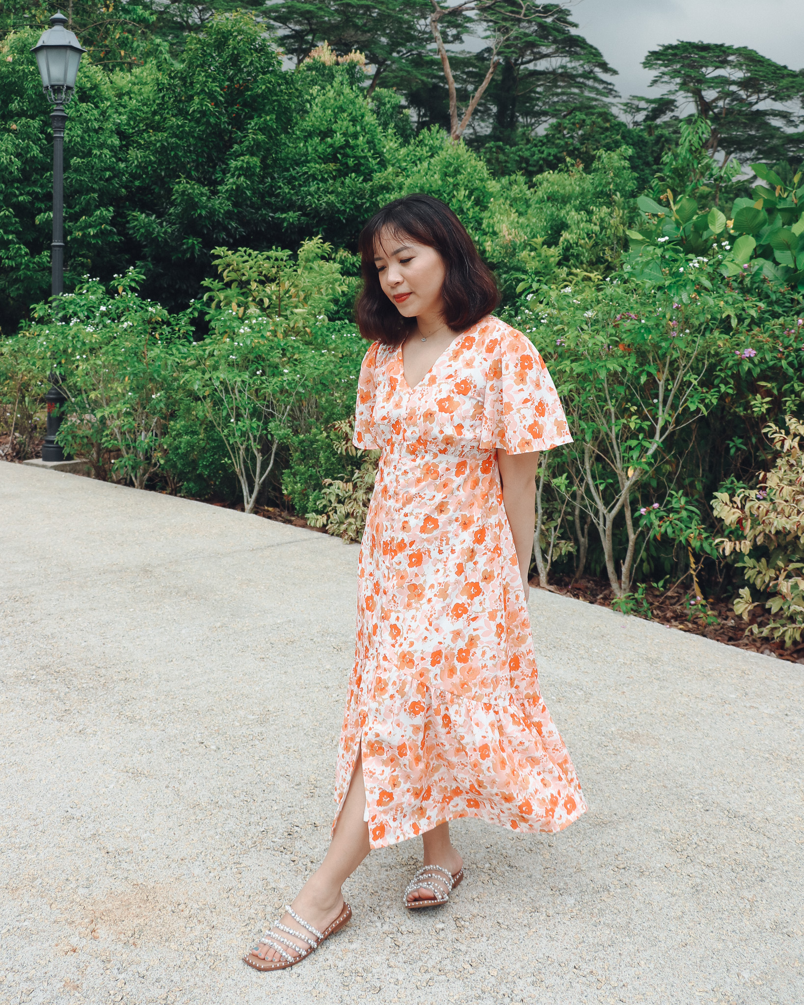 Fiona Dress in Orange