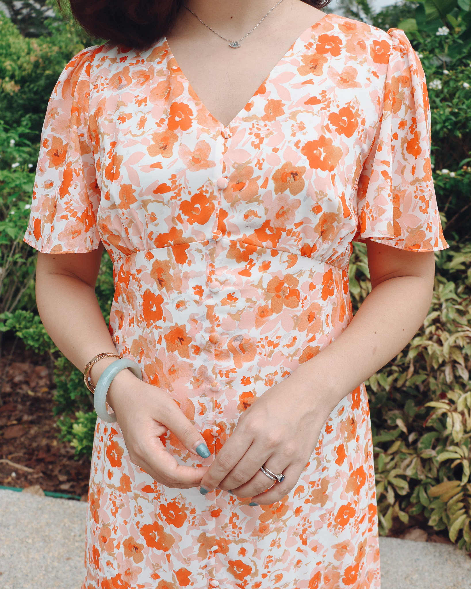 Fiona Dress in Orange