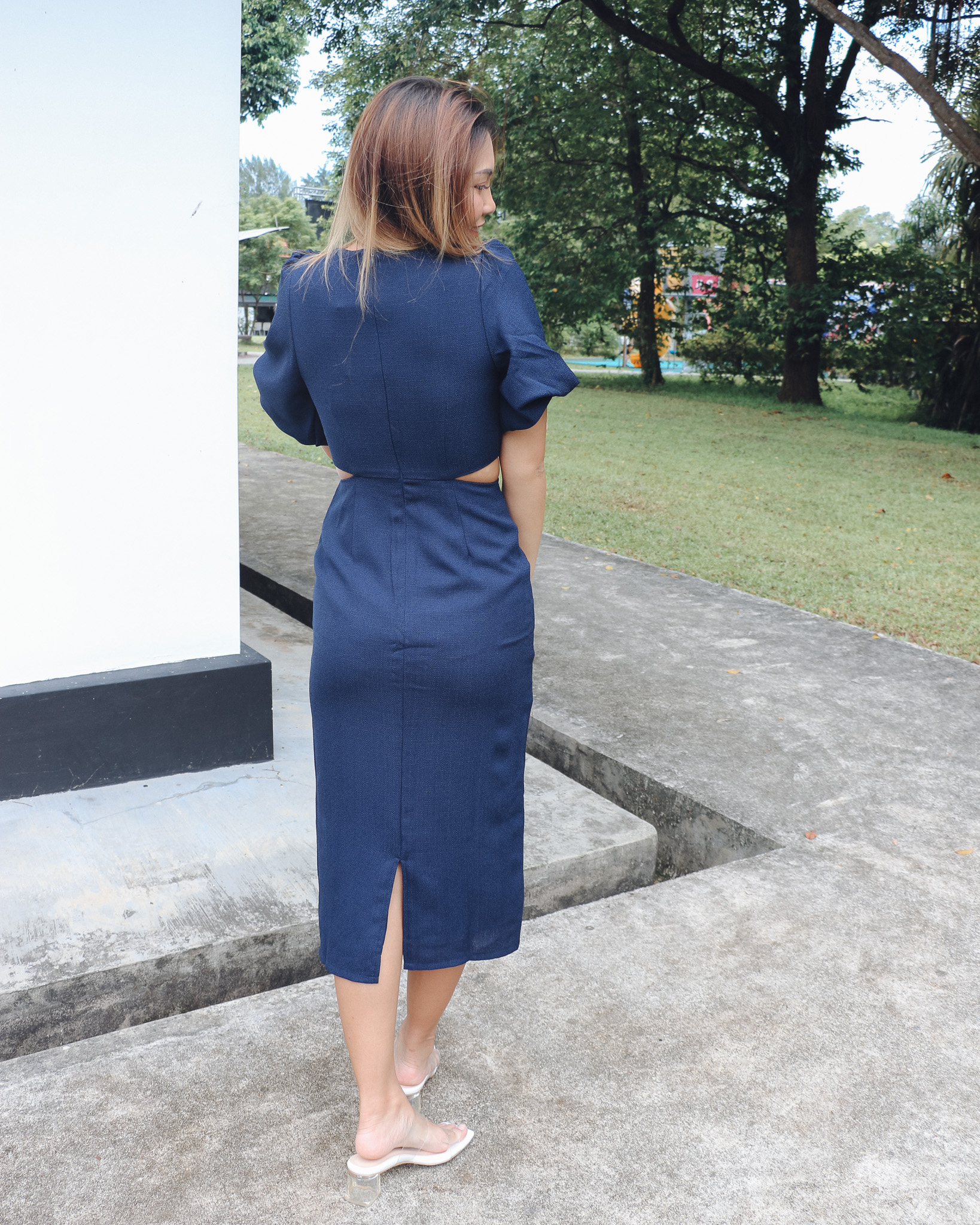 Mich Dress in Navy