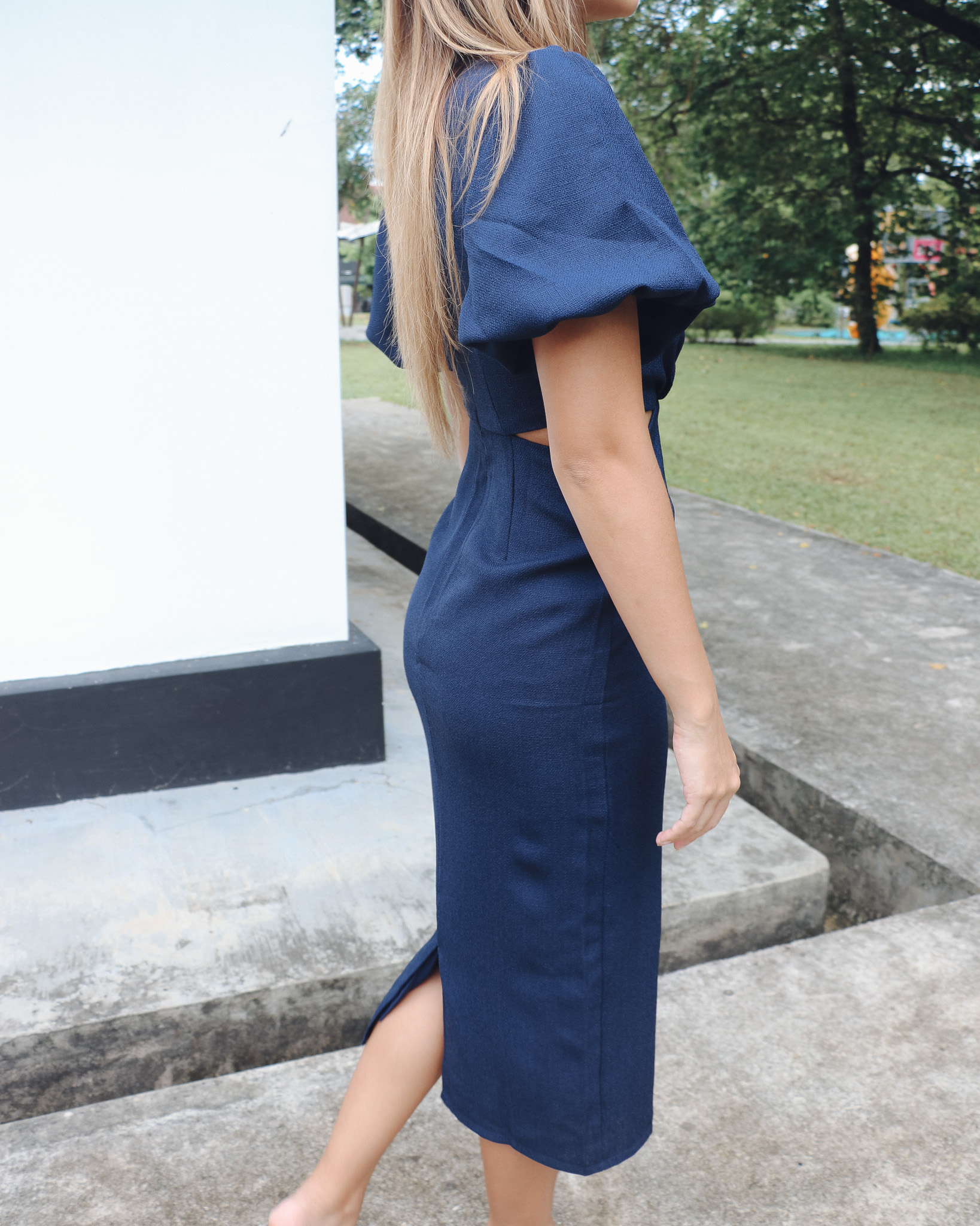 Mich Dress in Navy