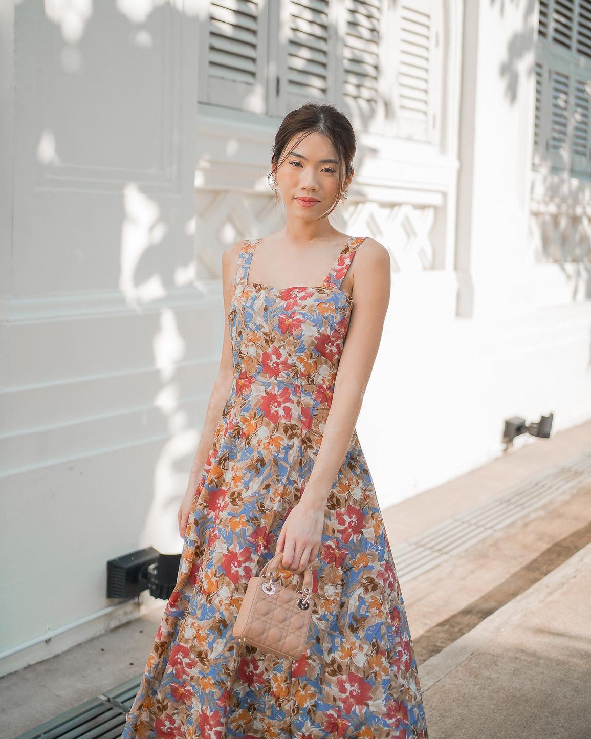 Francesca Dress in Pink Florals