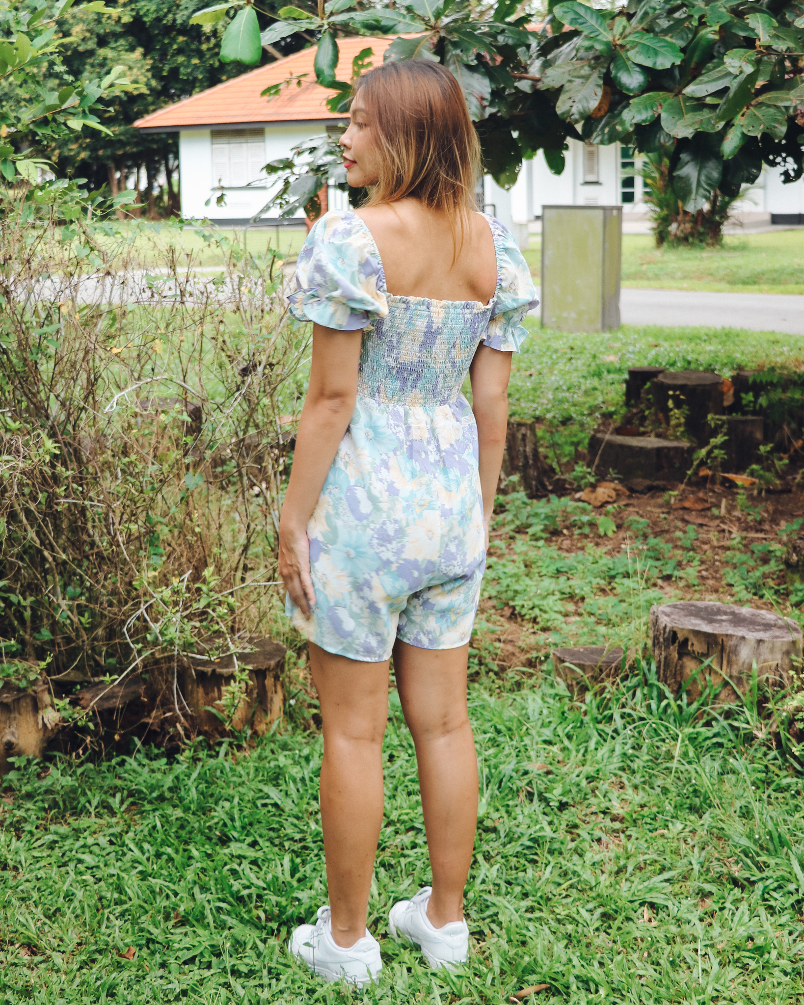 Mila Romper in Lilac Florals