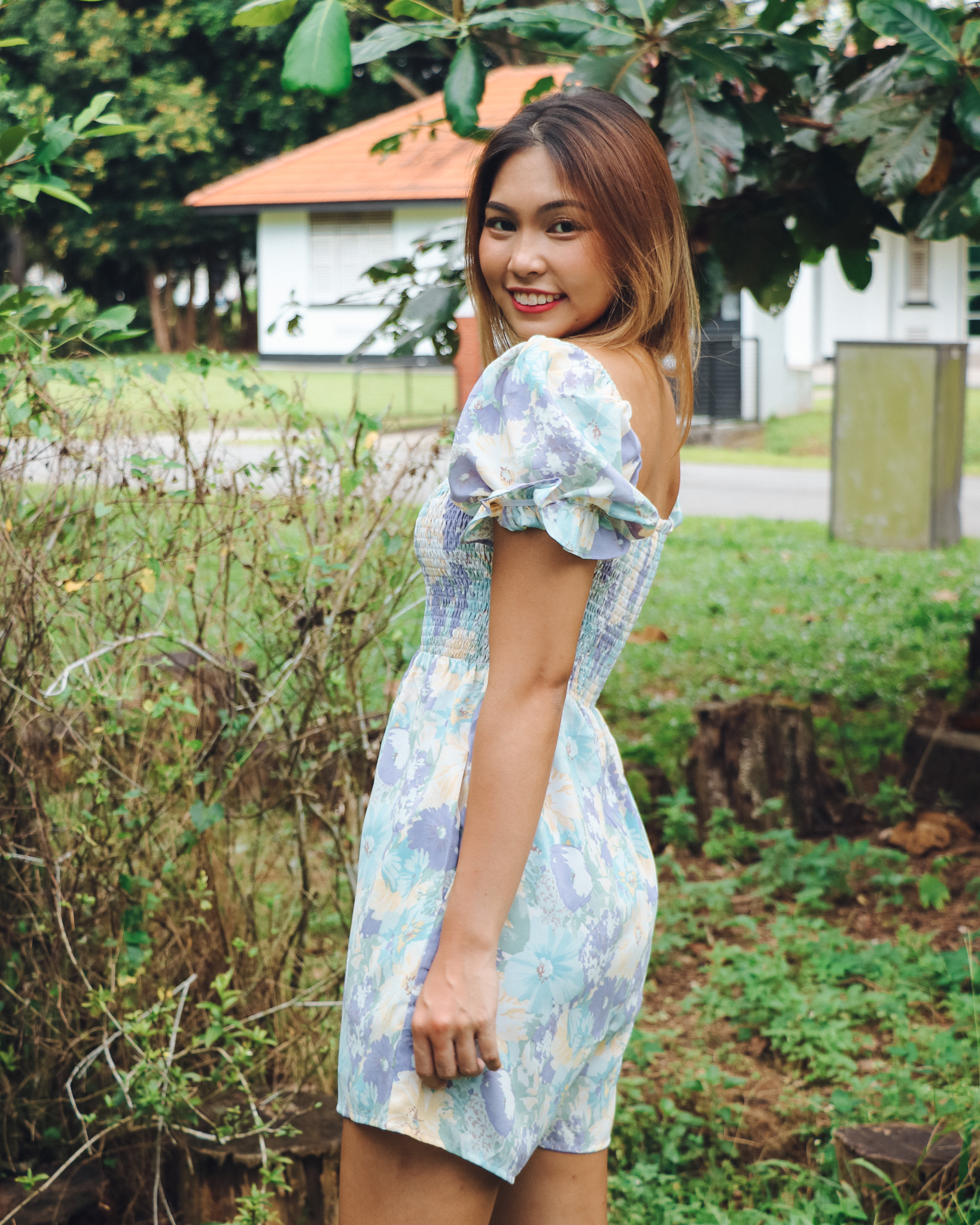 Mila Romper in Lilac Florals