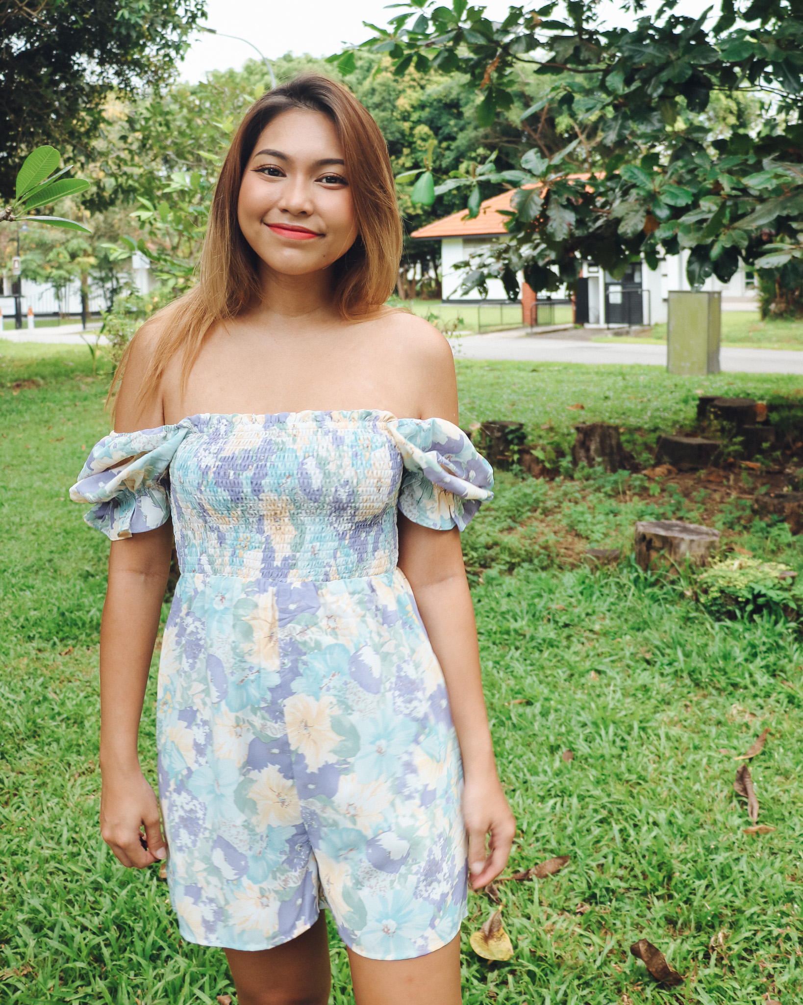 Mila Romper in Lilac Florals