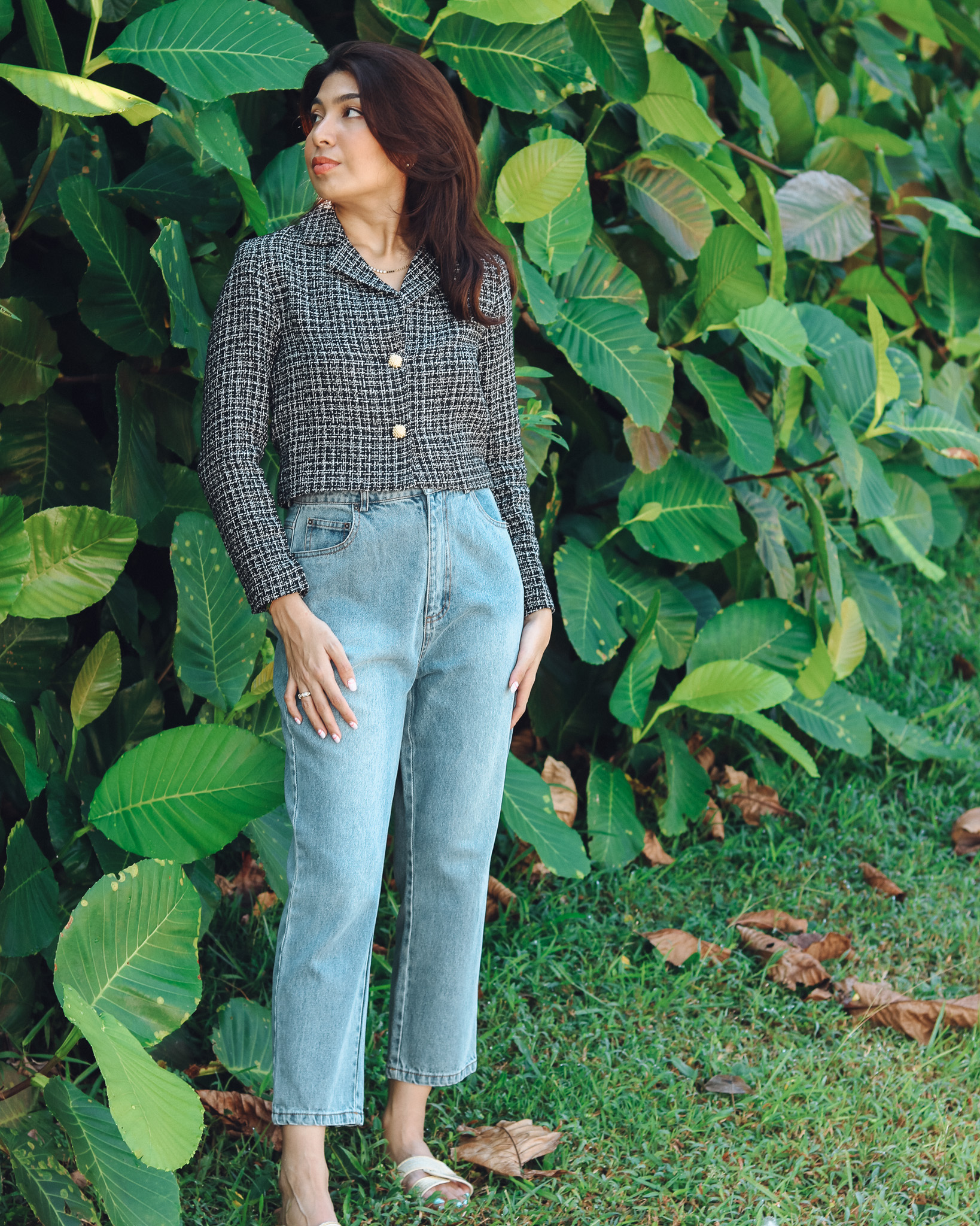 Amiri Crop Blazer in Black