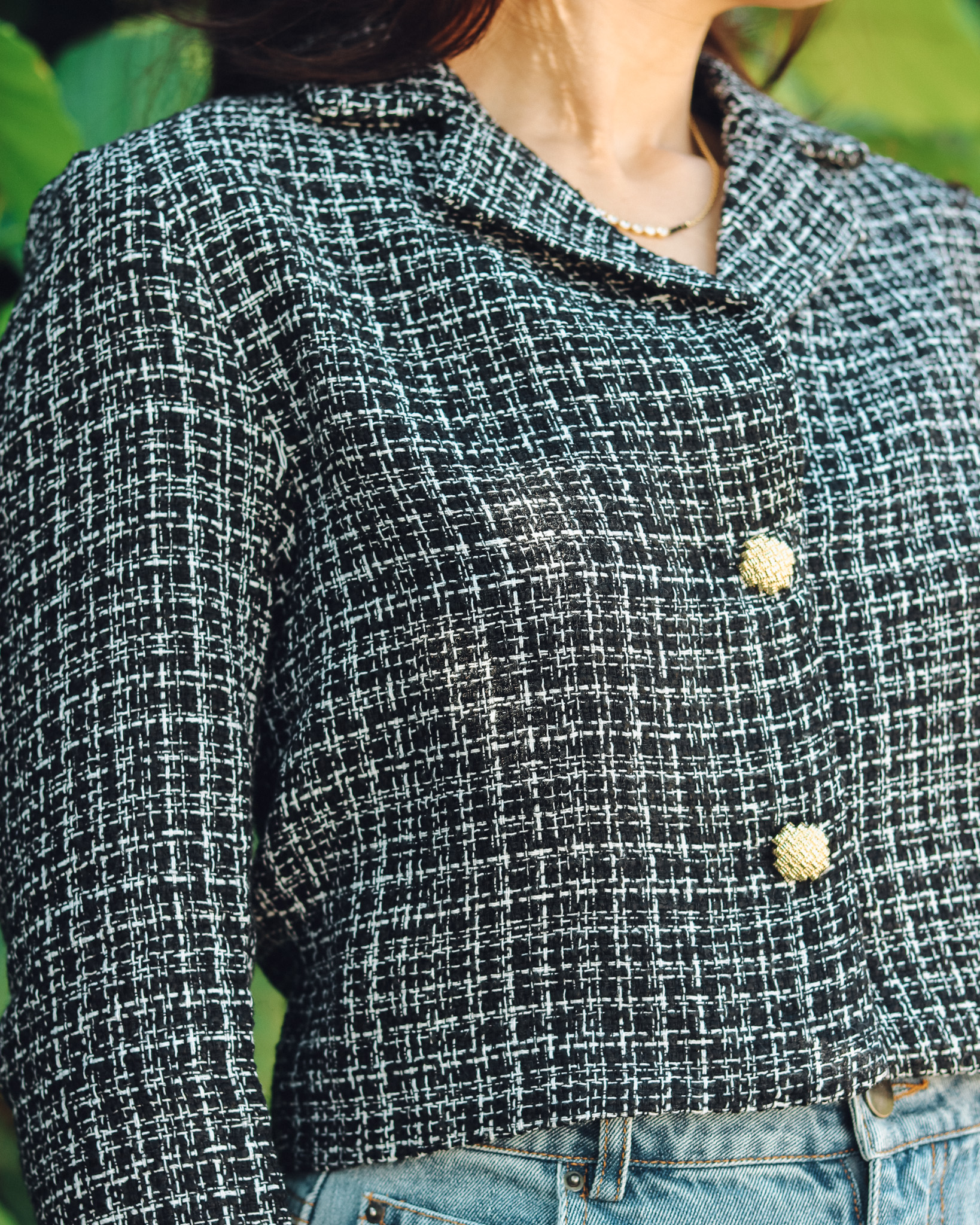 Amiri Crop Blazer in Black