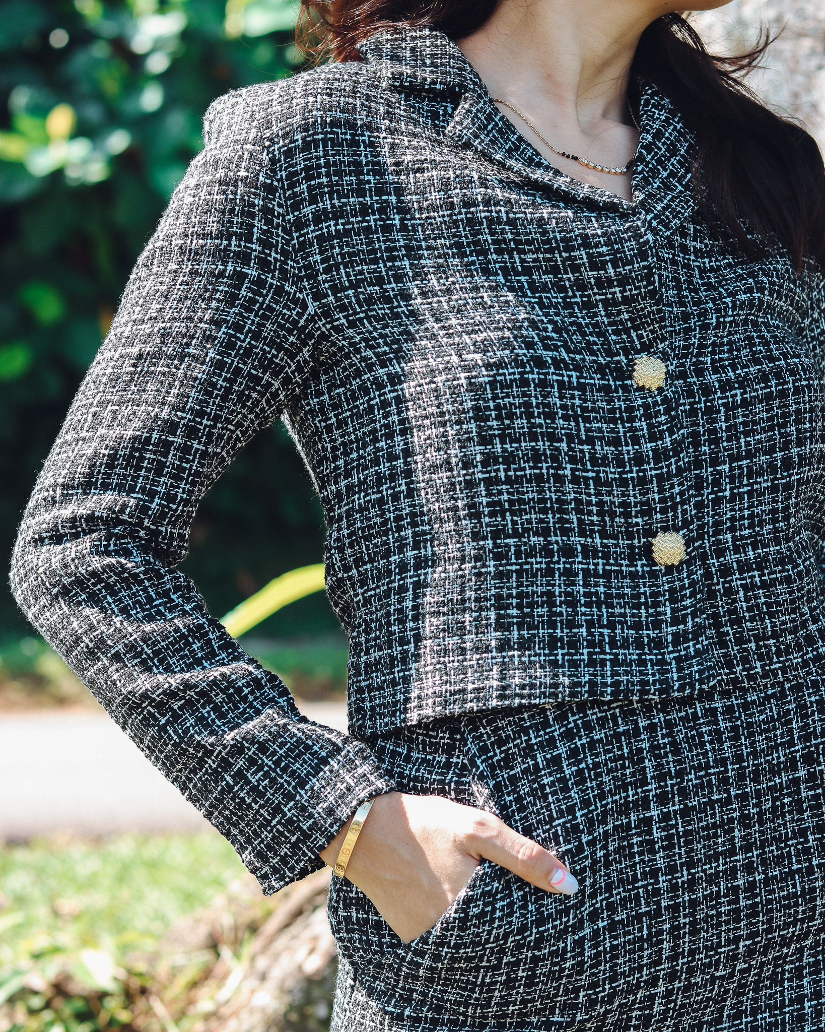 Amiri Crop Blazer in Black