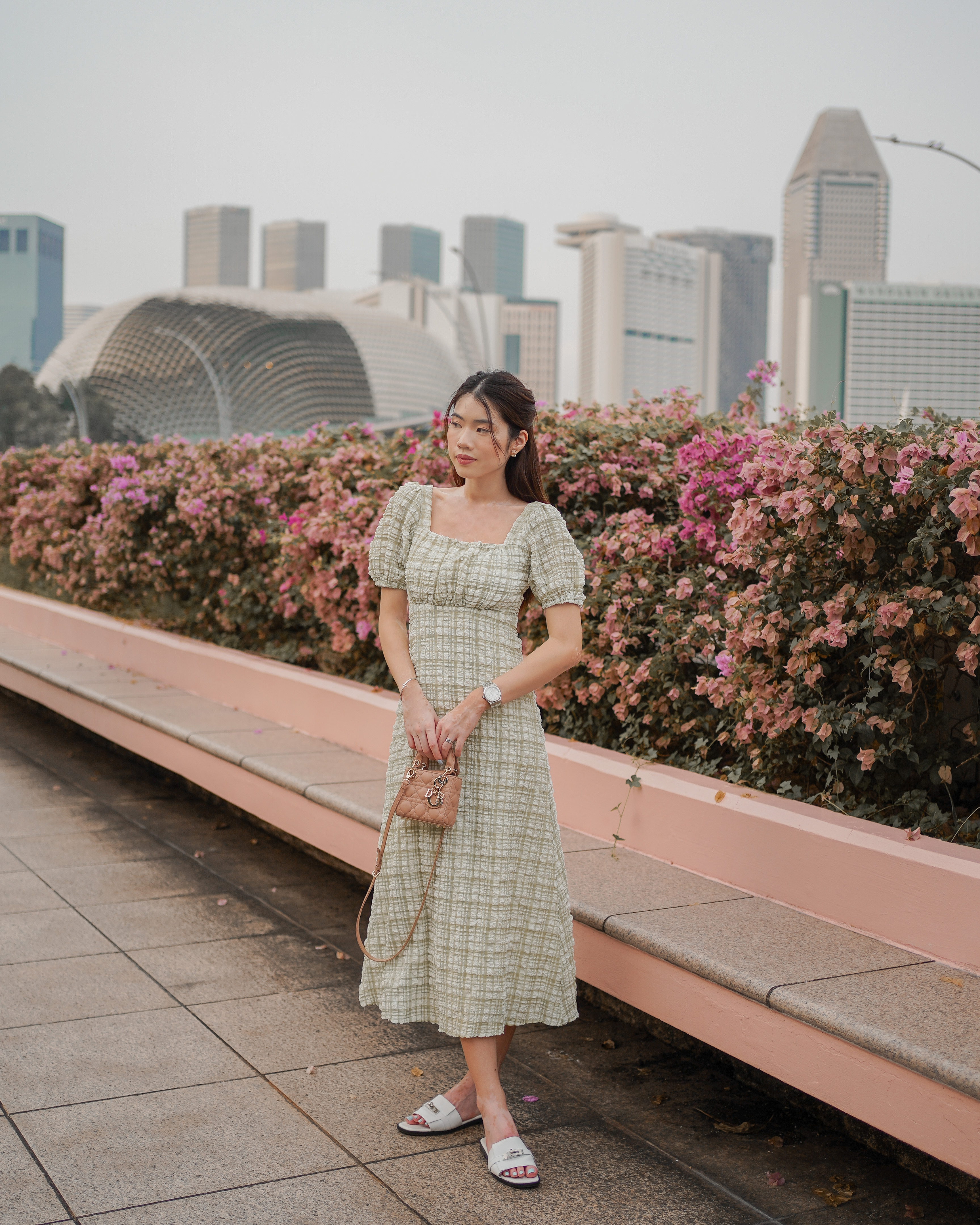 Phoebe Dress in Lime Green