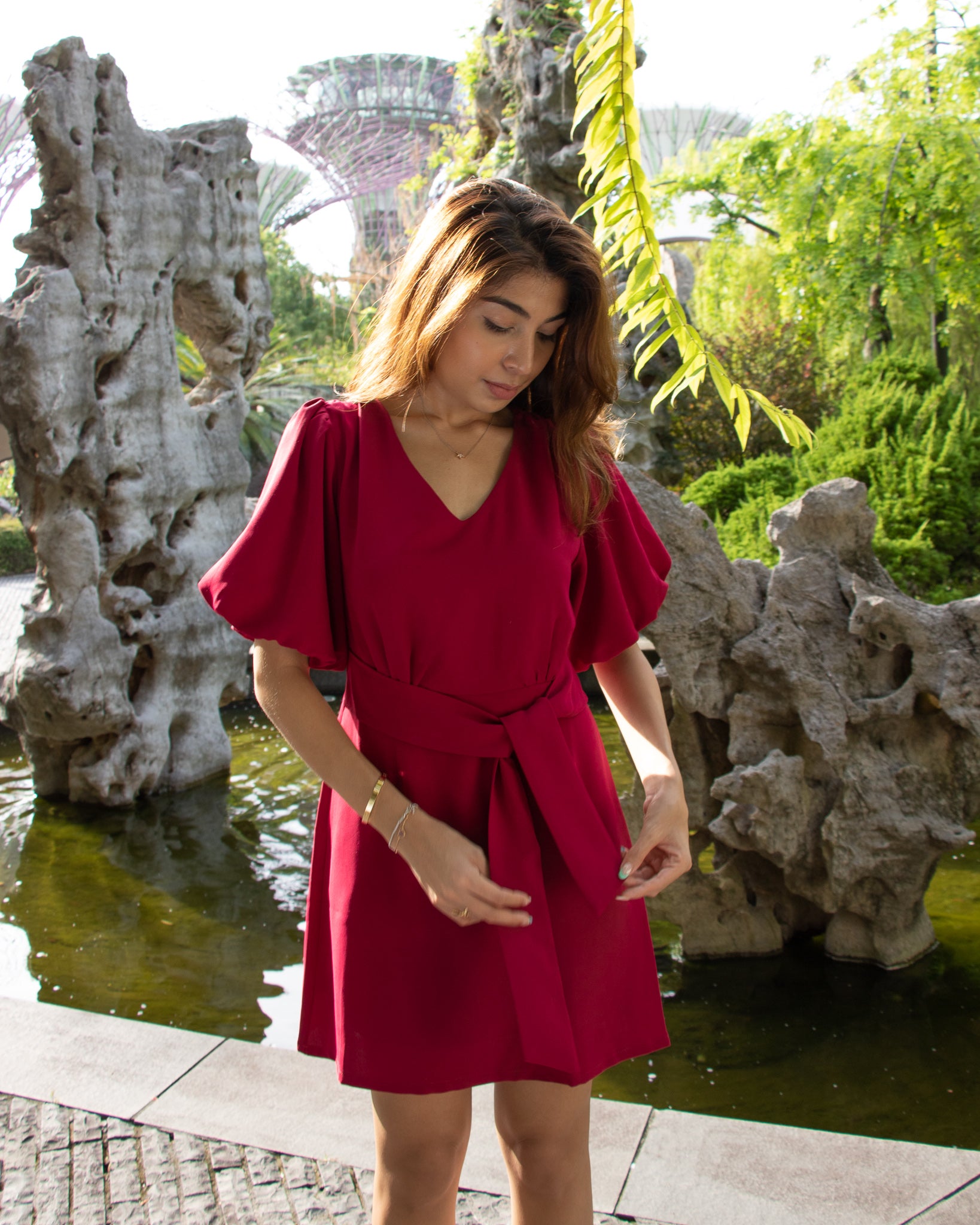 Blaire Dress in Magenta