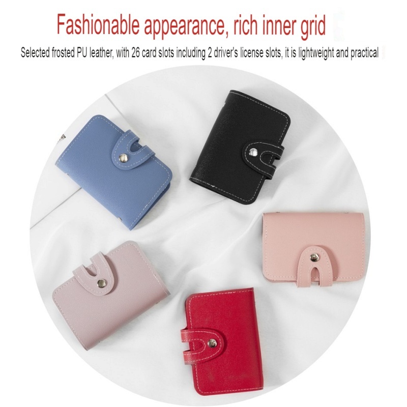 Stella Fashion Large-Capacity Card Holder, Leather Card Holder , Multi-Card Slot Card Holder [Ready Stock]