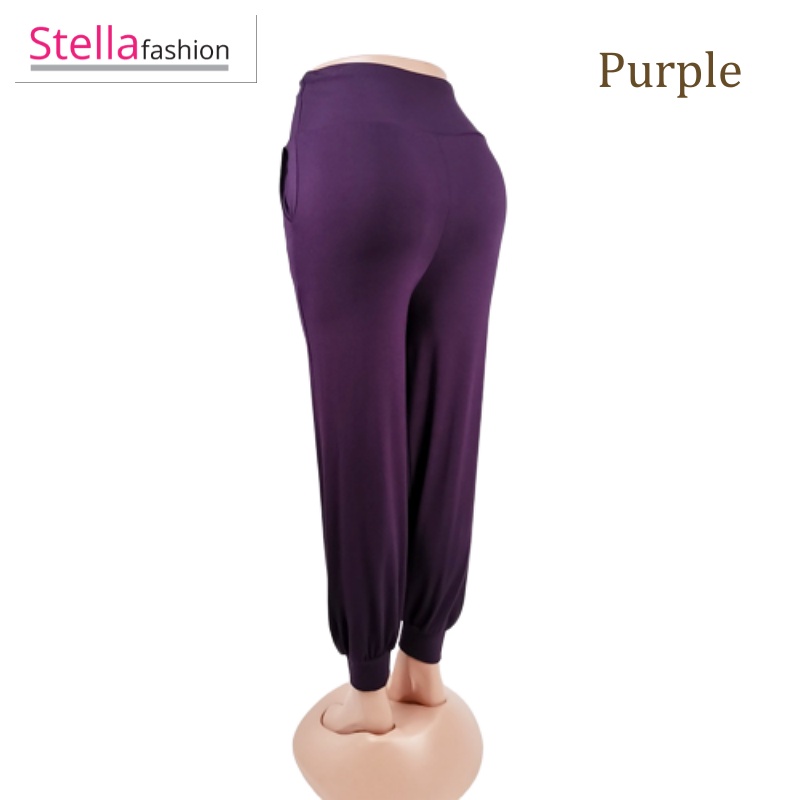 [Stella Fashion]  Ladies Long Alibaba Pant  Plus Size Muslimah Pants High Waist Pants MODAL Bamboo Fibre-Stella's Fashion