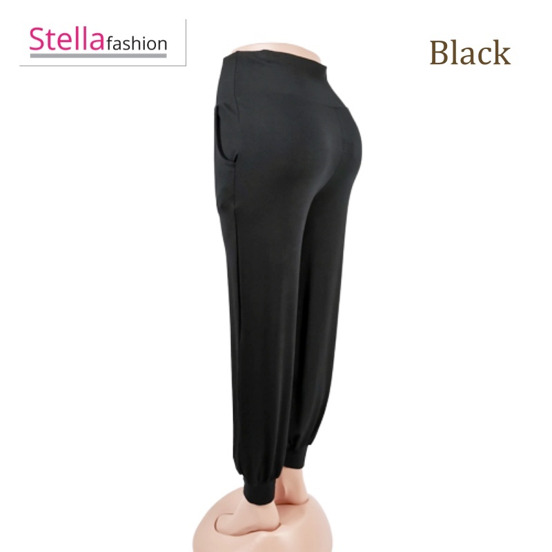 [Stella Fashion]  Ladies Long Alibaba Pant  Plus Size Muslimah Pants High Waist Pants MODAL Bamboo Fibre-Stella's Fashion