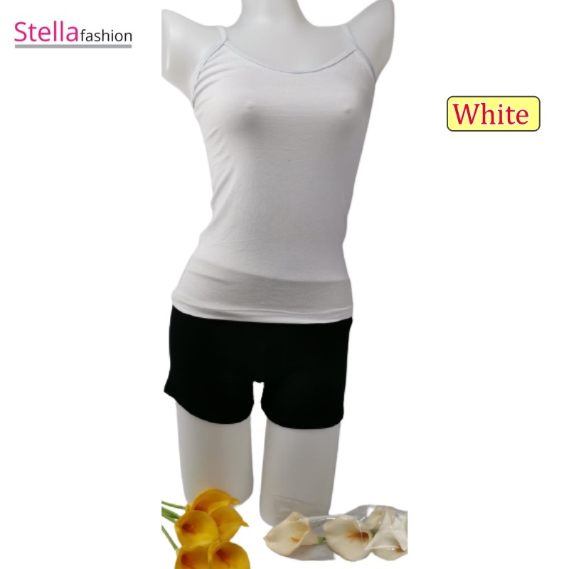 Stella Fashion Women's Tank Tops Camisole MODAL Stretchable Round Neck Singlet 女式背心吊带背心 kamisol rompi wanita-Stella's Fashion