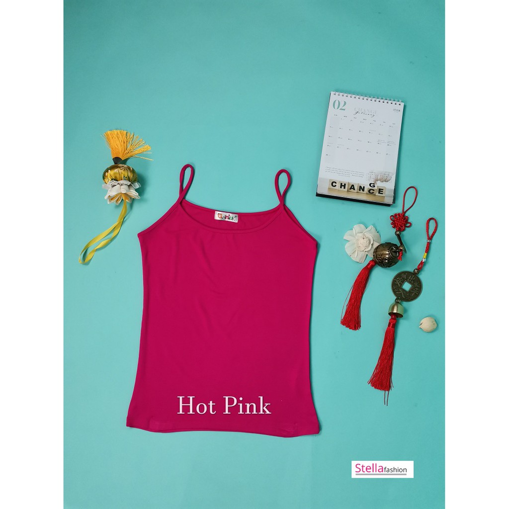 [STELLA FASHION]  U-Back Spaghetti Strape Tank Tops  Korea  MODAL + Spandex  Women Plus size Camisoles  M -XL Tanks Tops