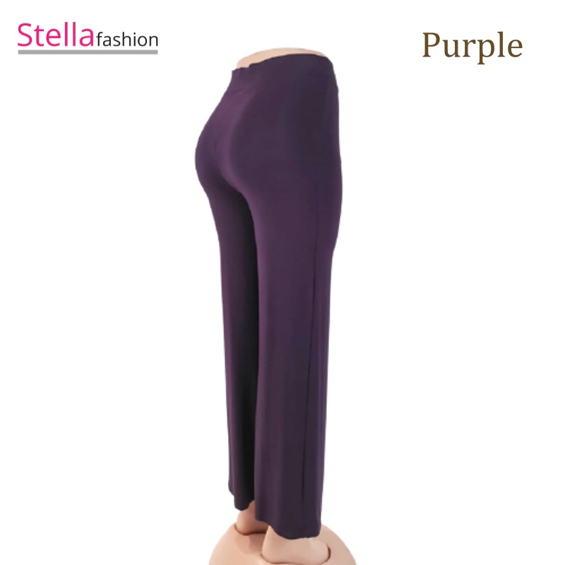 Stella Fashion Women's Elastic Straight Long Pants Seluar panjang perempuan-Stella's Fashion
